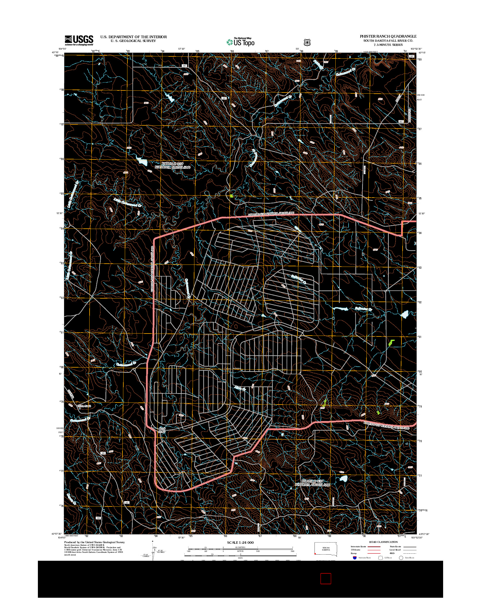 USGS US TOPO 7.5-MINUTE MAP FOR PHISTER RANCH, SD 2012