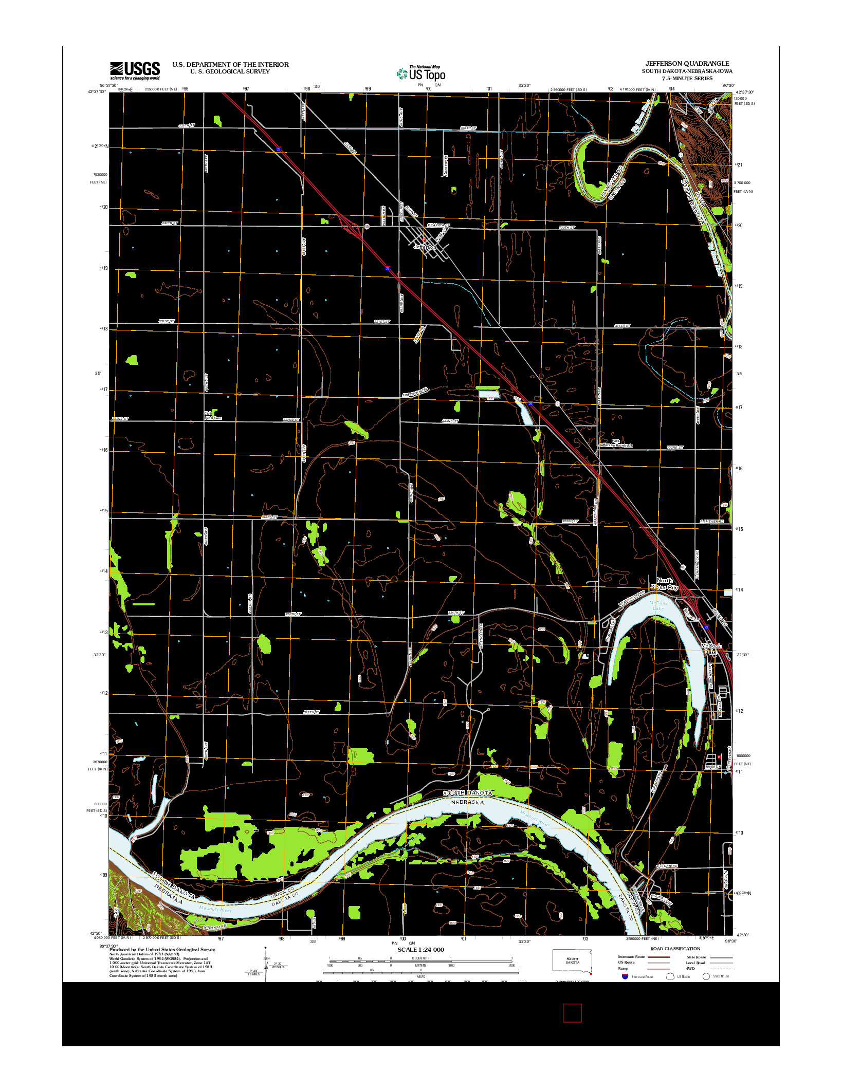 USGS US TOPO 7.5-MINUTE MAP FOR JEFFERSON, SD-NE-IA 2012