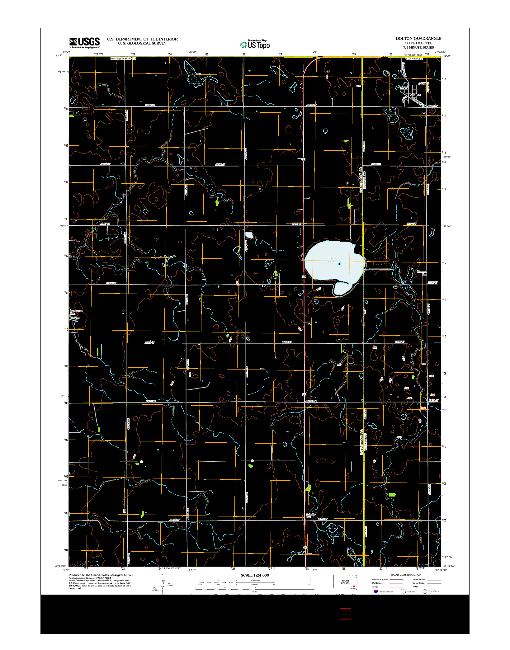 USGS US TOPO 7.5-MINUTE MAP FOR DOLTON, SD 2012