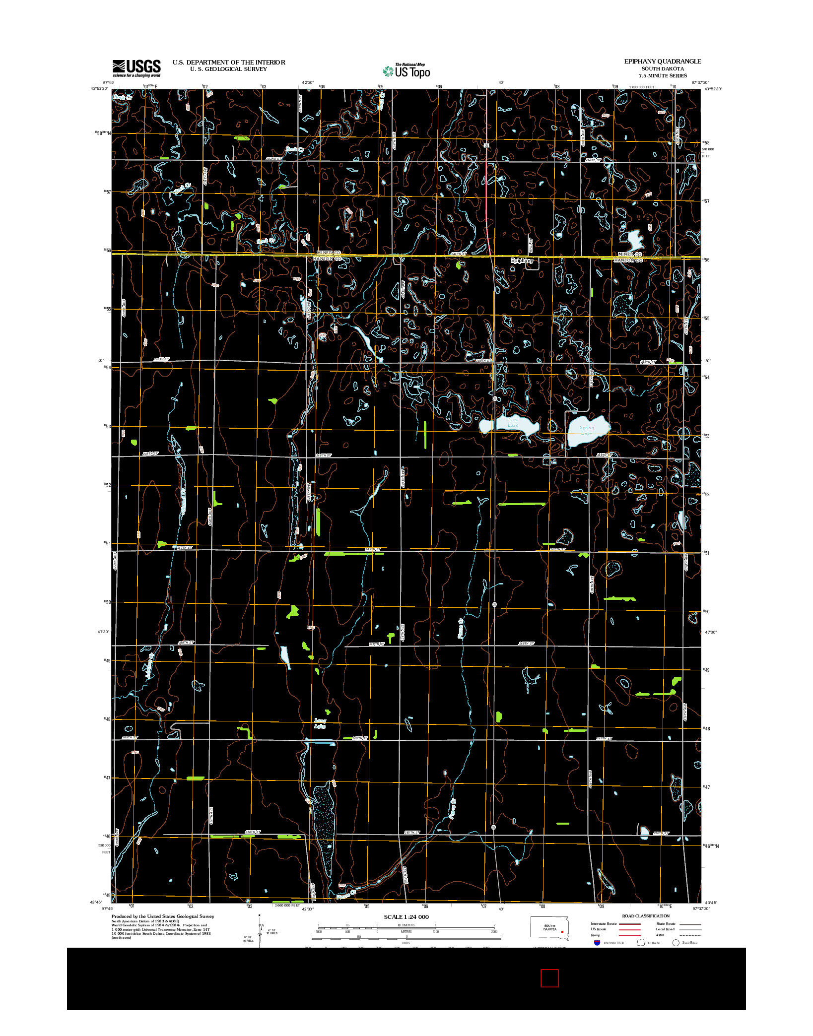 USGS US TOPO 7.5-MINUTE MAP FOR EPIPHANY, SD 2012