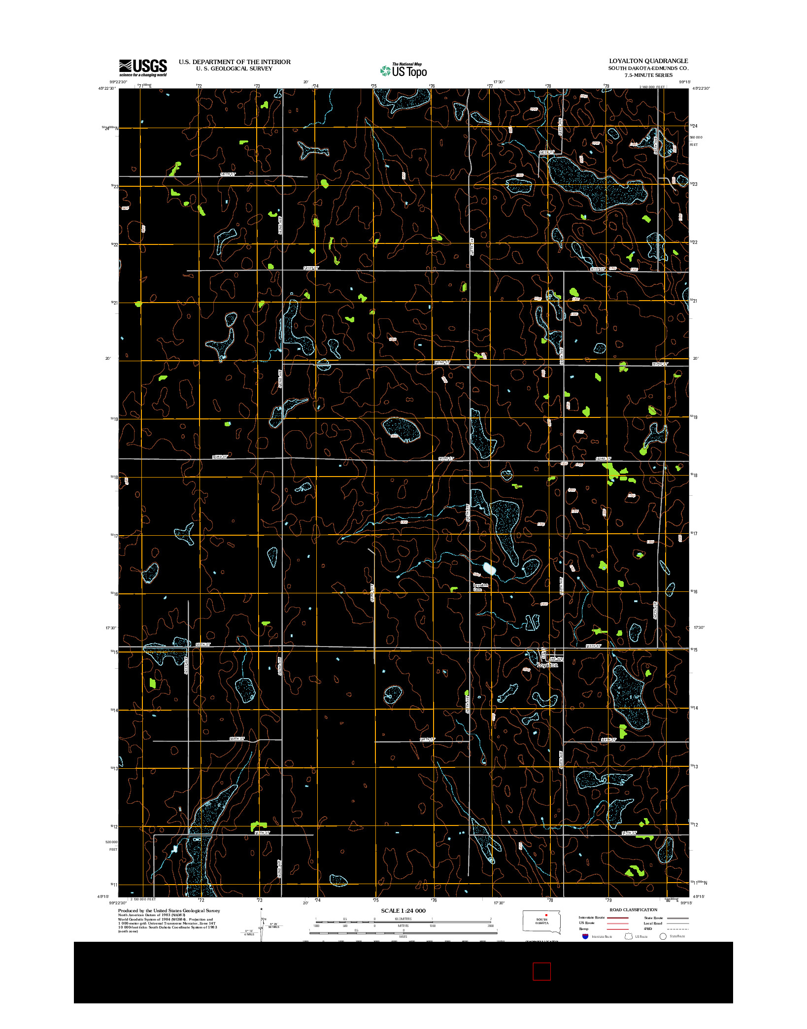 USGS US TOPO 7.5-MINUTE MAP FOR LOYALTON, SD 2012