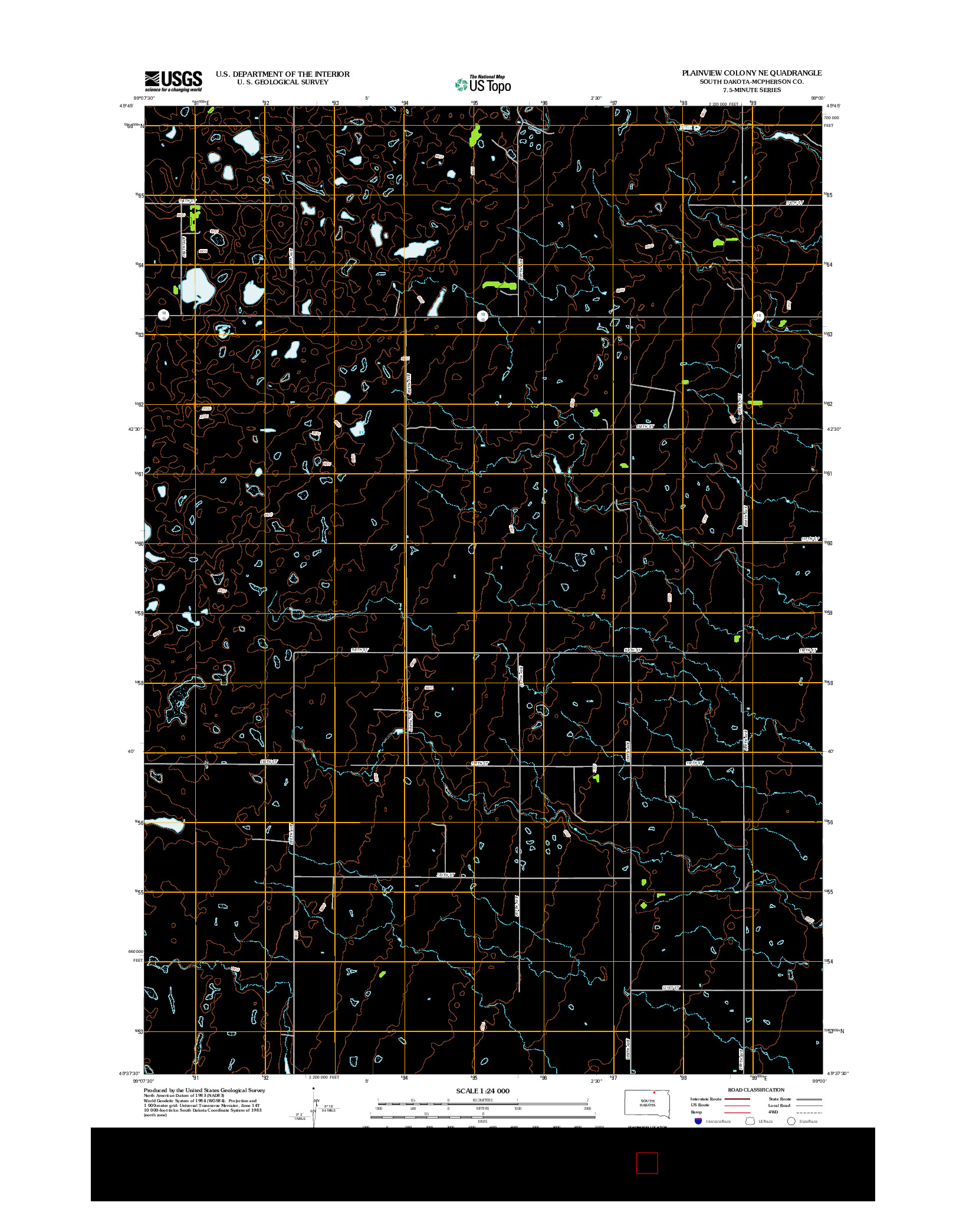 USGS US TOPO 7.5-MINUTE MAP FOR PLAINVIEW COLONY NE, SD 2012