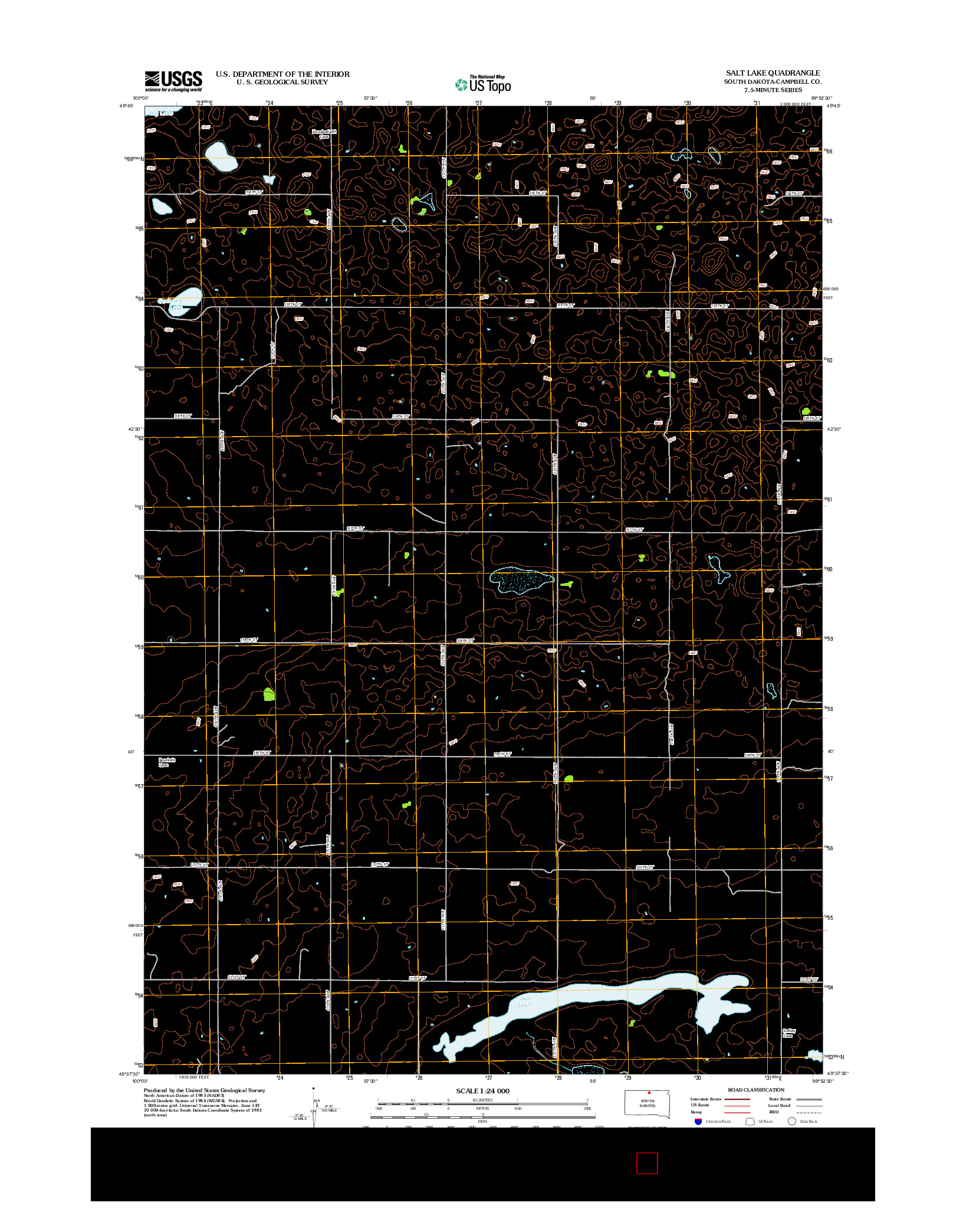 USGS US TOPO 7.5-MINUTE MAP FOR SALT LAKE, SD 2012