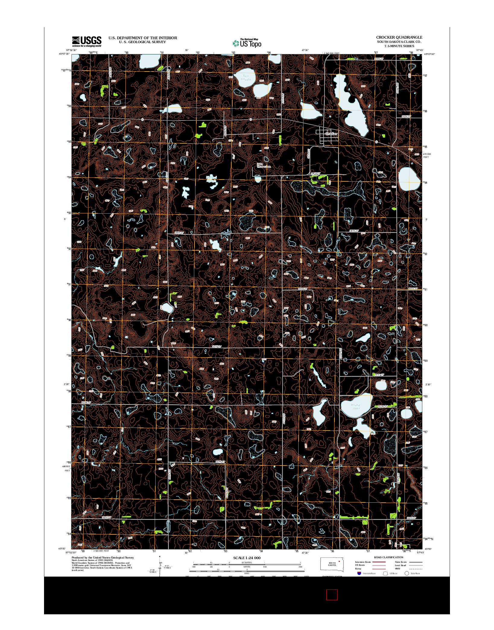 USGS US TOPO 7.5-MINUTE MAP FOR CROCKER, SD 2012