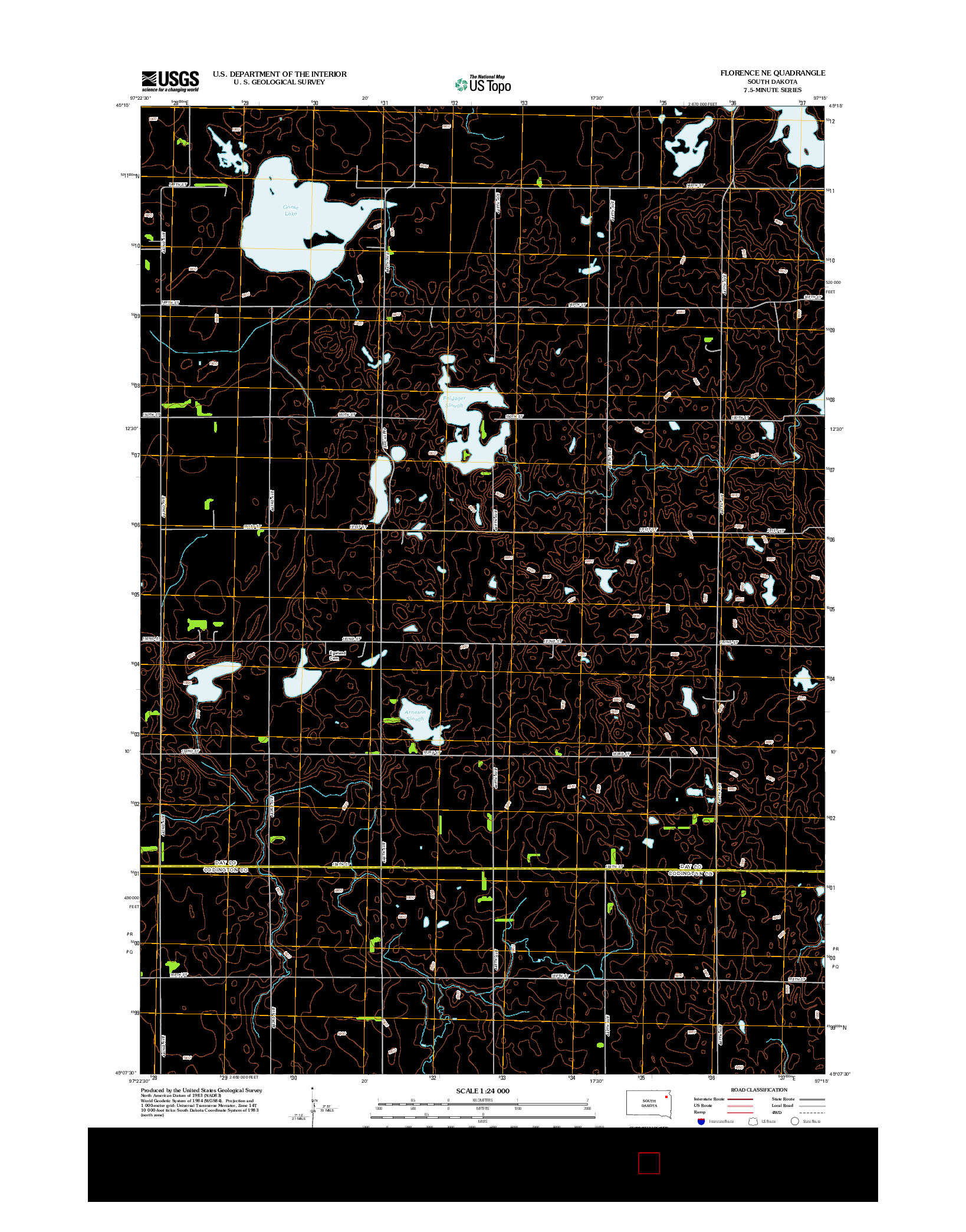 USGS US TOPO 7.5-MINUTE MAP FOR FLORENCE NE, SD 2012