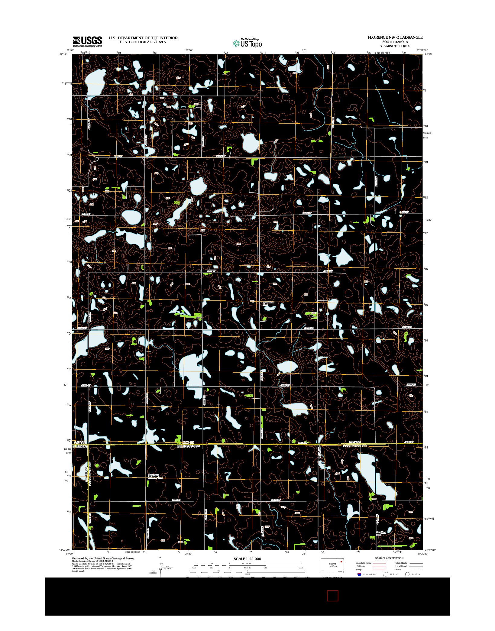 USGS US TOPO 7.5-MINUTE MAP FOR FLORENCE NW, SD 2012