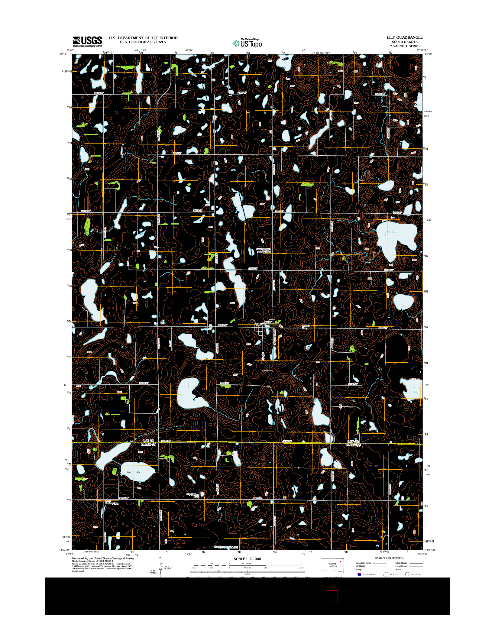 USGS US TOPO 7.5-MINUTE MAP FOR LILY, SD 2012