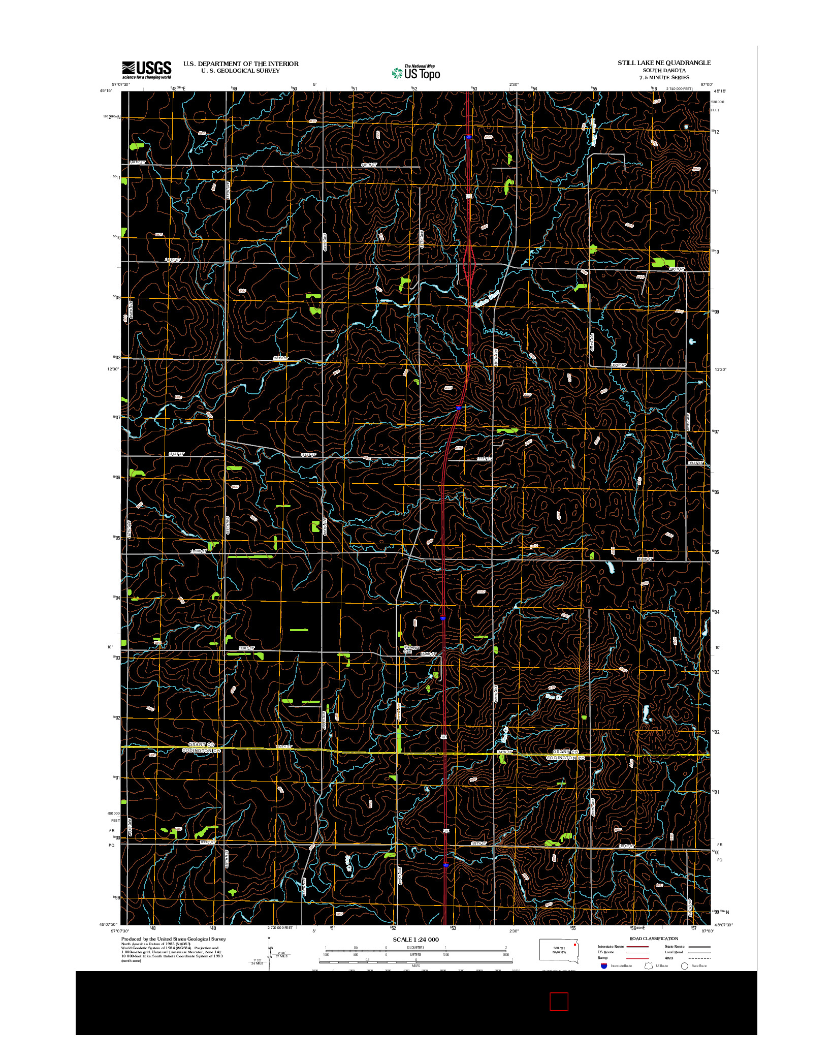 USGS US TOPO 7.5-MINUTE MAP FOR STILL LAKE NE, SD 2012