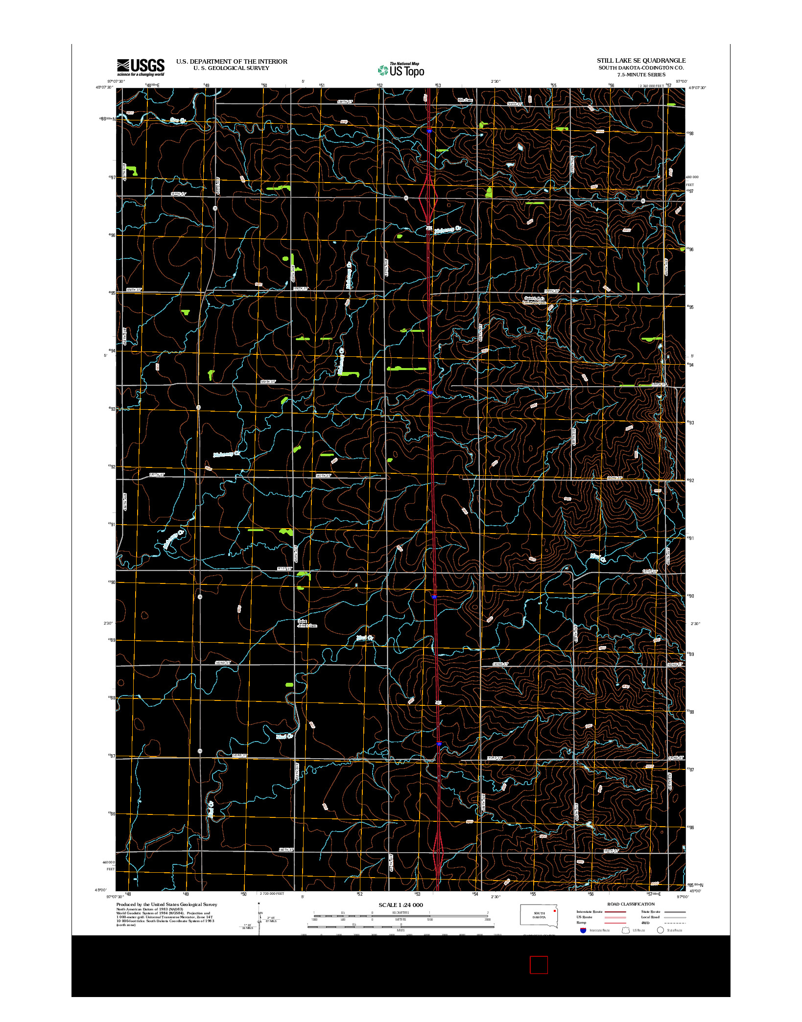 USGS US TOPO 7.5-MINUTE MAP FOR STILL LAKE SE, SD 2012