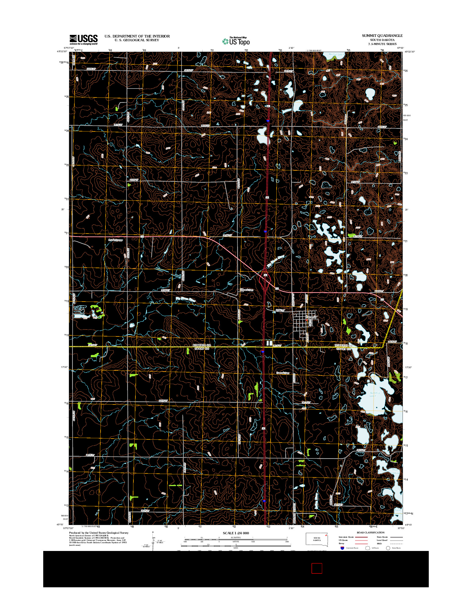 USGS US TOPO 7.5-MINUTE MAP FOR SUMMIT, SD 2012