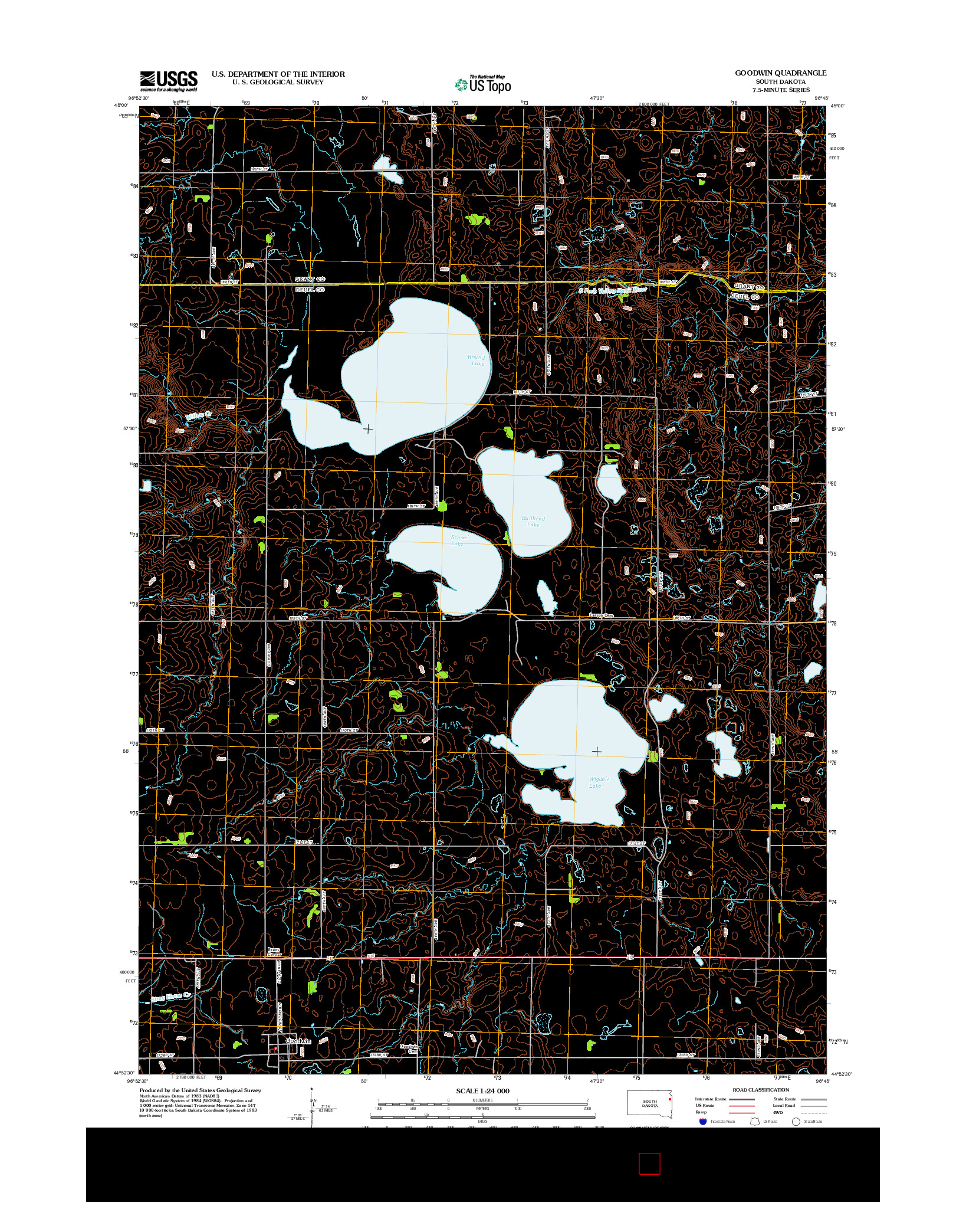 USGS US TOPO 7.5-MINUTE MAP FOR GOODWIN, SD 2012