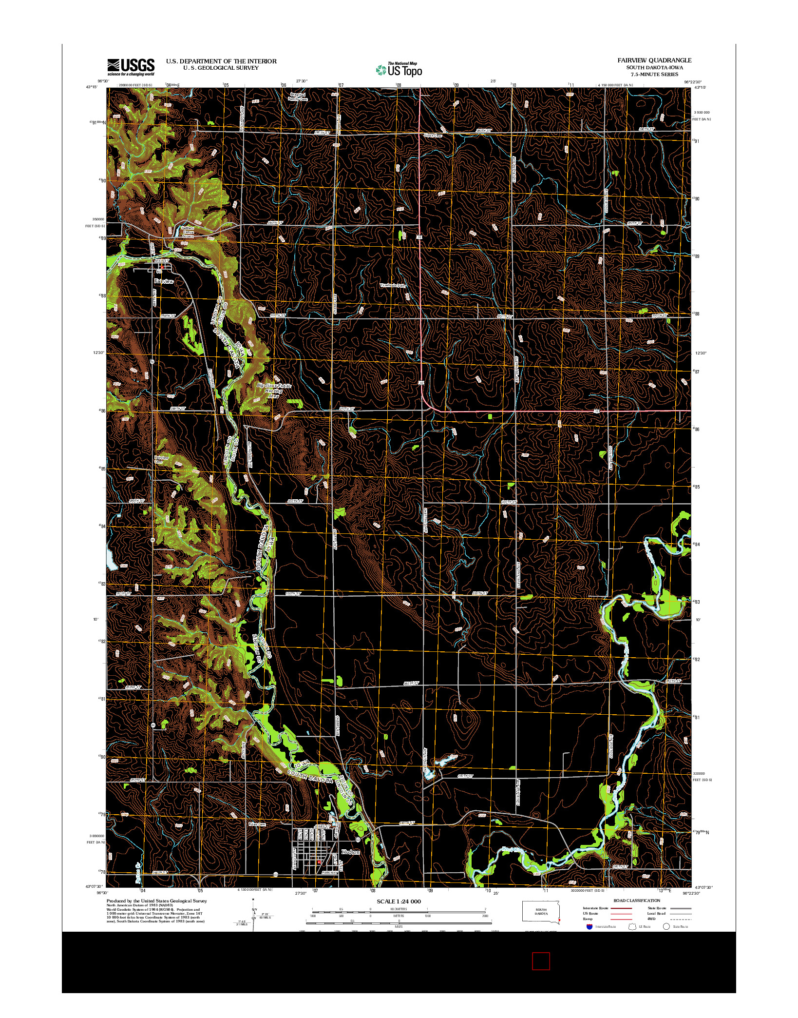 USGS US TOPO 7.5-MINUTE MAP FOR FAIRVIEW, SD-IA 2012