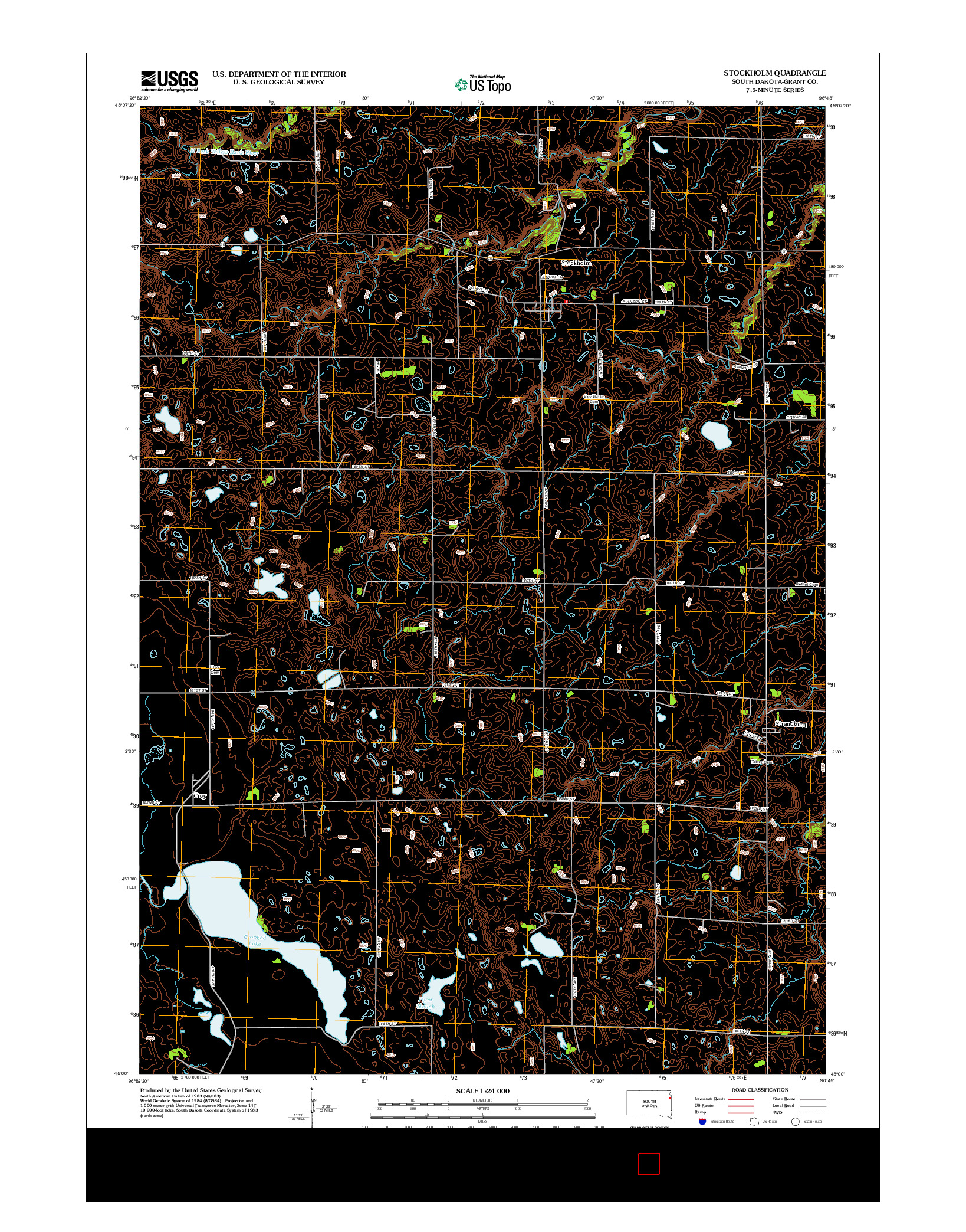 USGS US TOPO 7.5-MINUTE MAP FOR STOCKHOLM, SD 2012