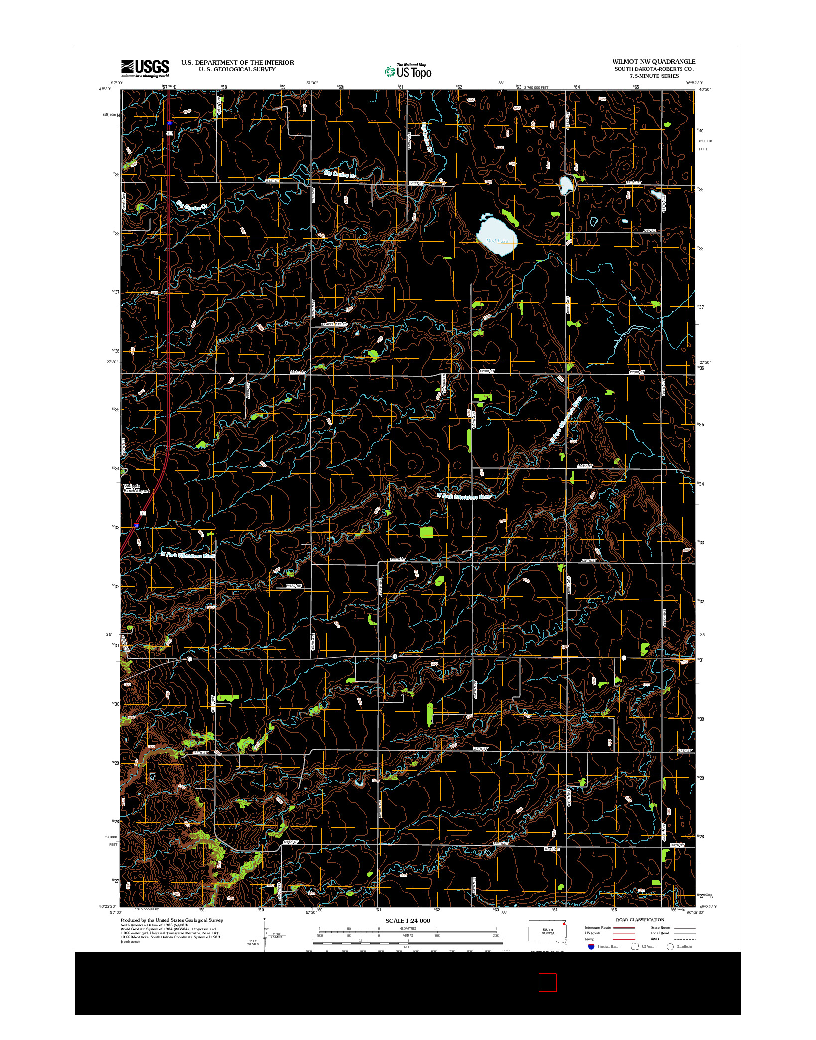 USGS US TOPO 7.5-MINUTE MAP FOR WILMOT NW, SD 2012
