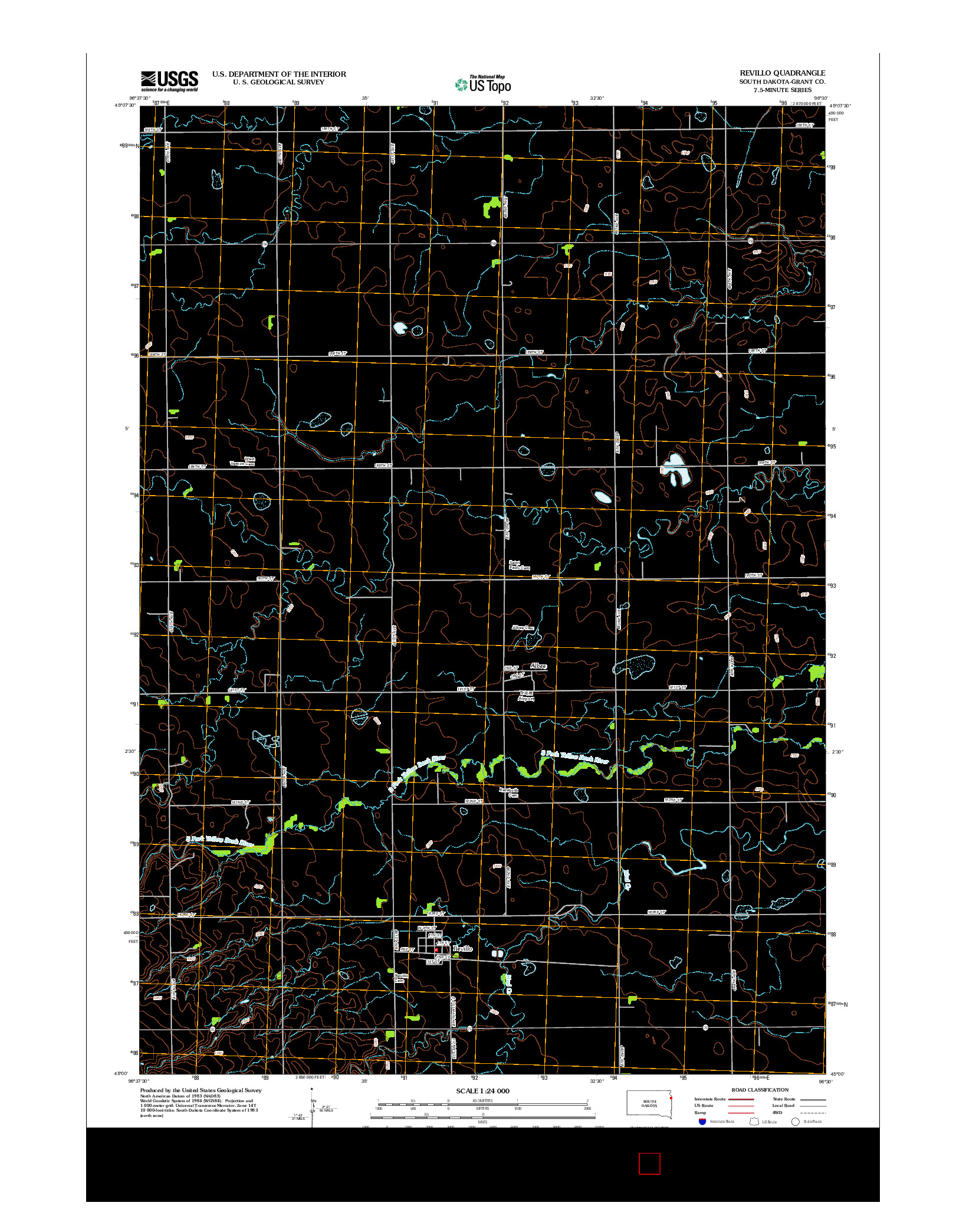 USGS US TOPO 7.5-MINUTE MAP FOR REVILLO, SD 2012