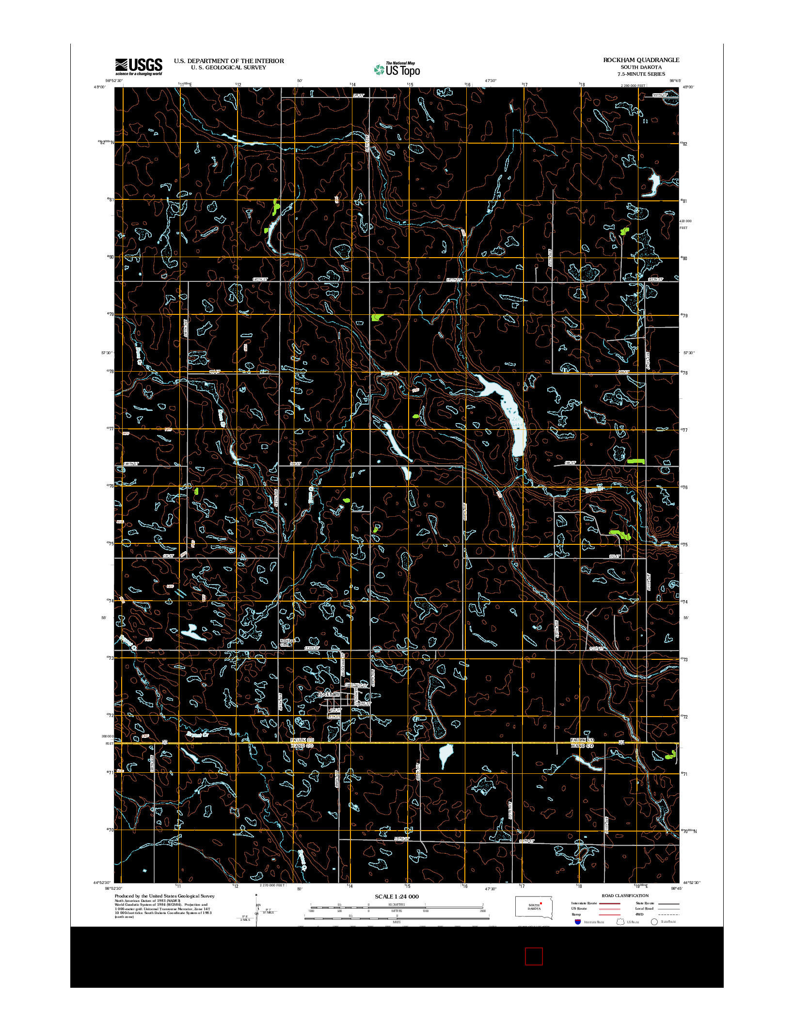 USGS US TOPO 7.5-MINUTE MAP FOR ROCKHAM, SD 2012