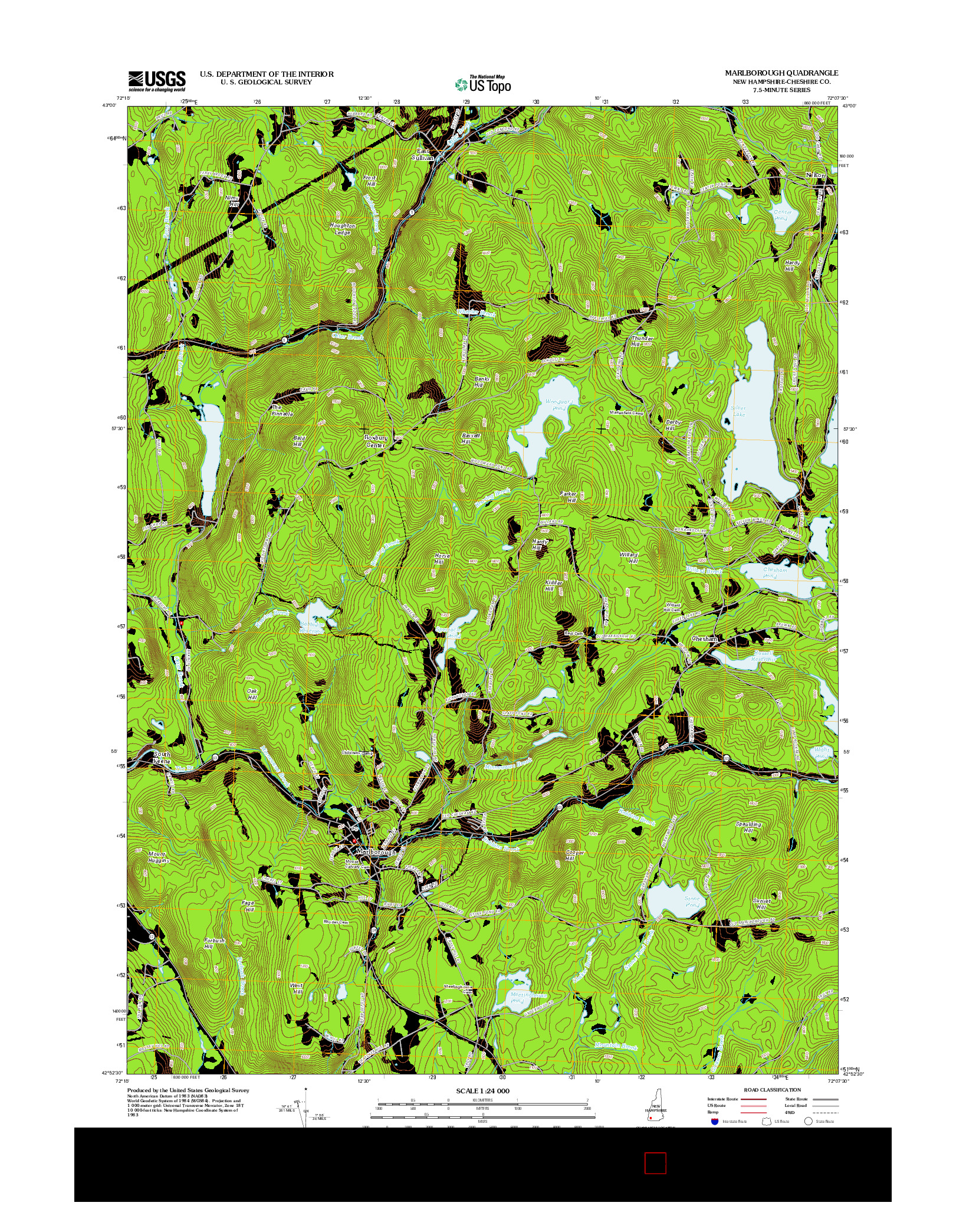 USGS US TOPO 7.5-MINUTE MAP FOR MARLBOROUGH, NH 2012