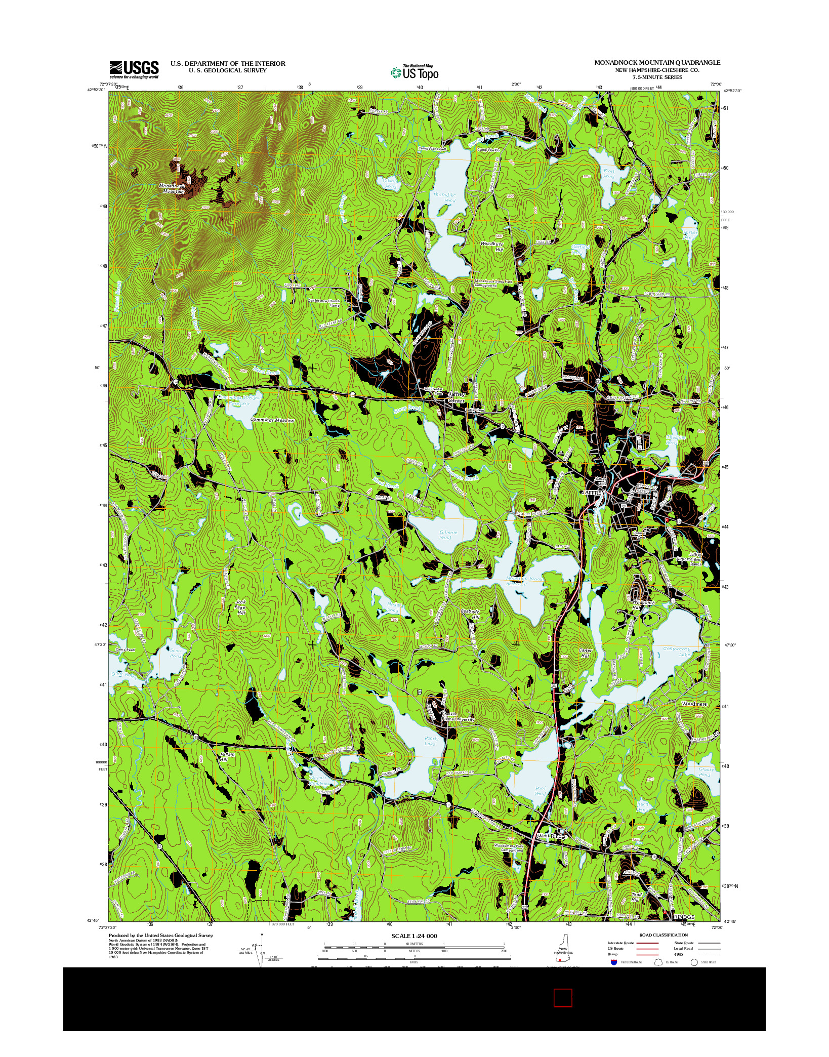 USGS US TOPO 7.5-MINUTE MAP FOR MONADNOCK MOUNTAIN, NH 2012