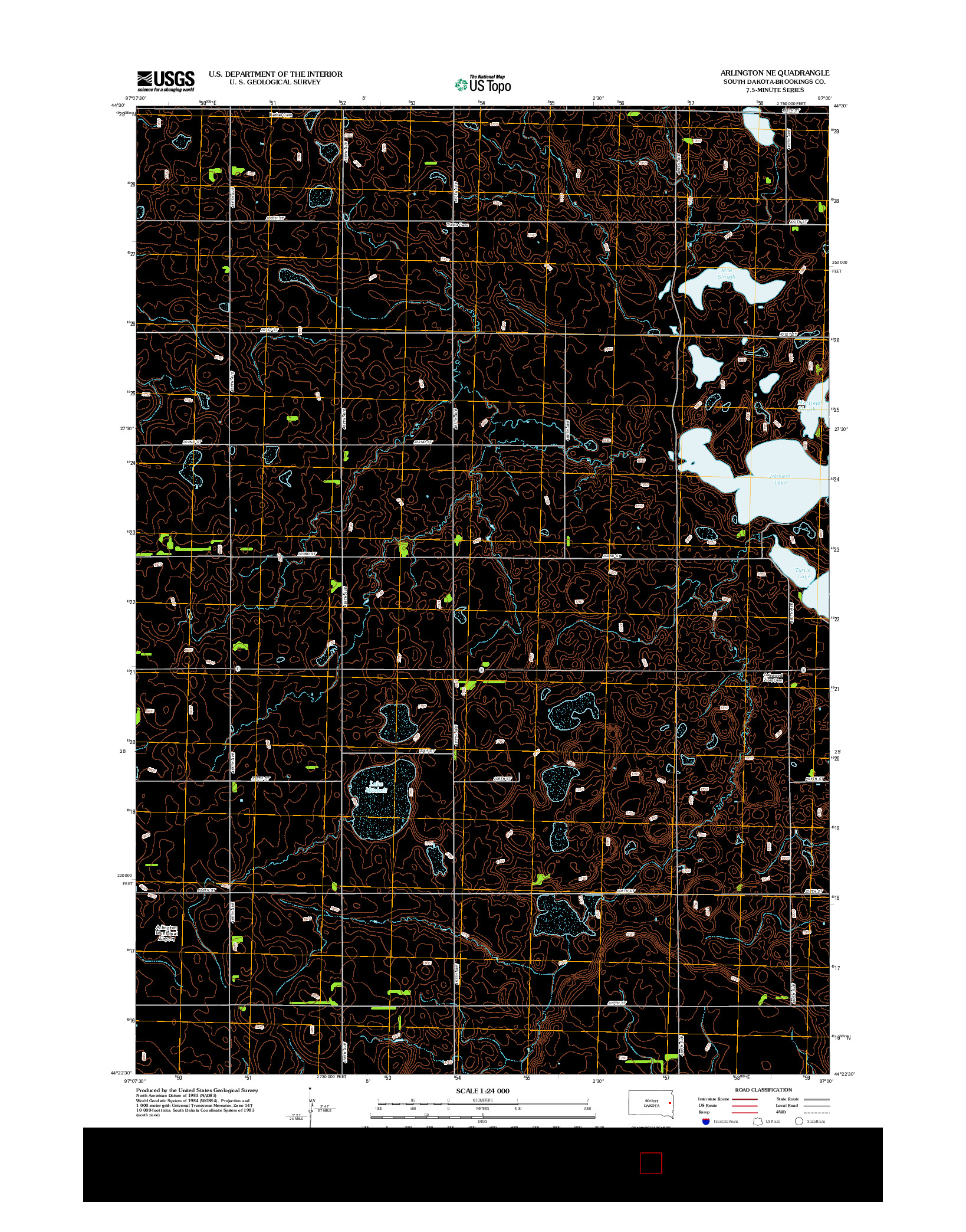 USGS US TOPO 7.5-MINUTE MAP FOR ARLINGTON NE, SD 2012