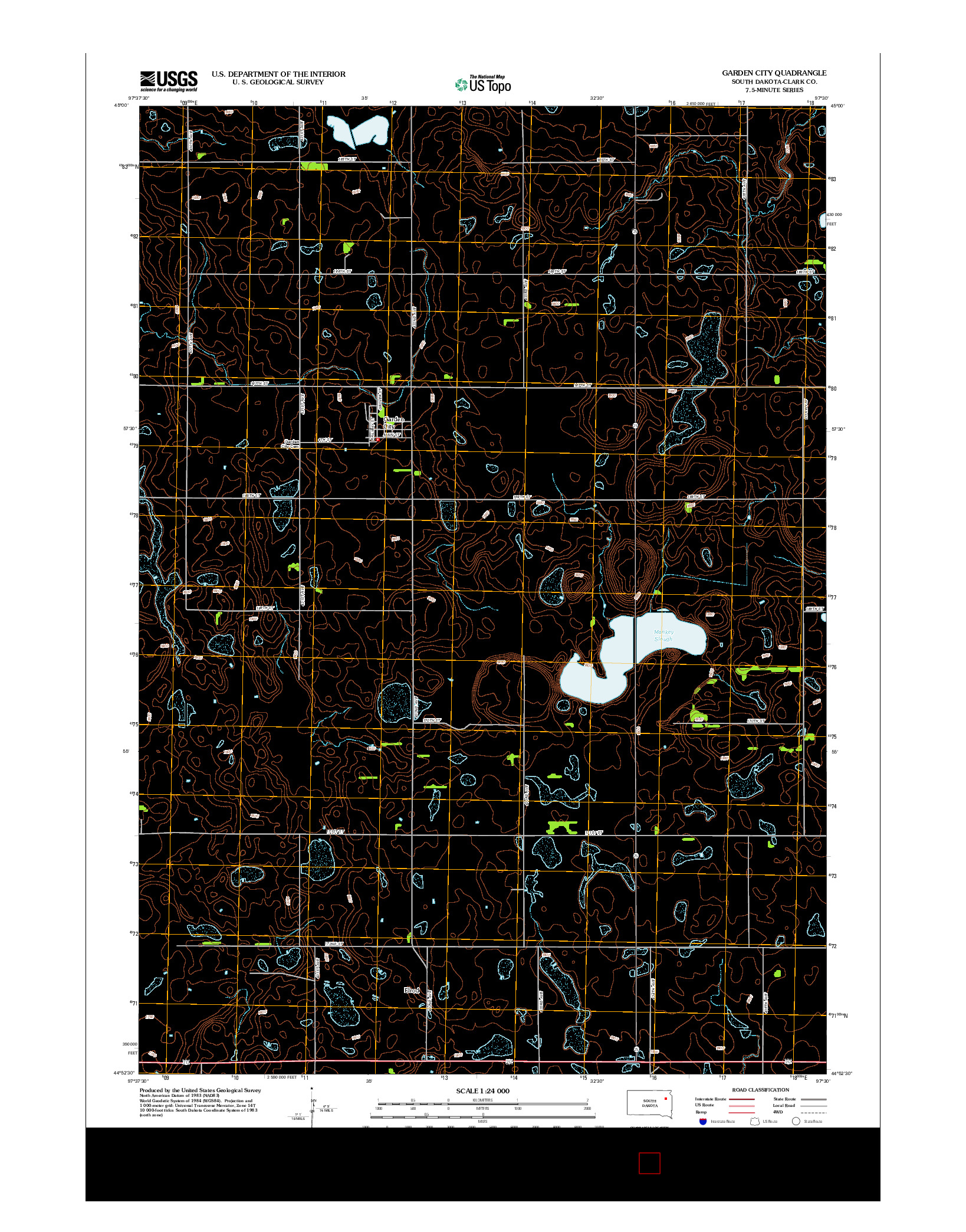 USGS US TOPO 7.5-MINUTE MAP FOR GARDEN CITY, SD 2012