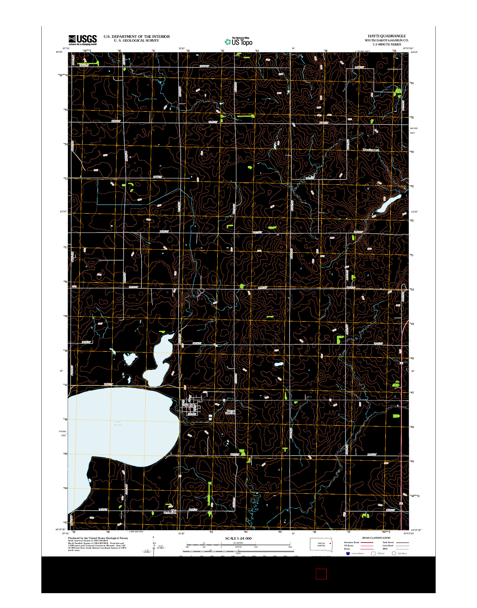 USGS US TOPO 7.5-MINUTE MAP FOR HAYTI, SD 2012