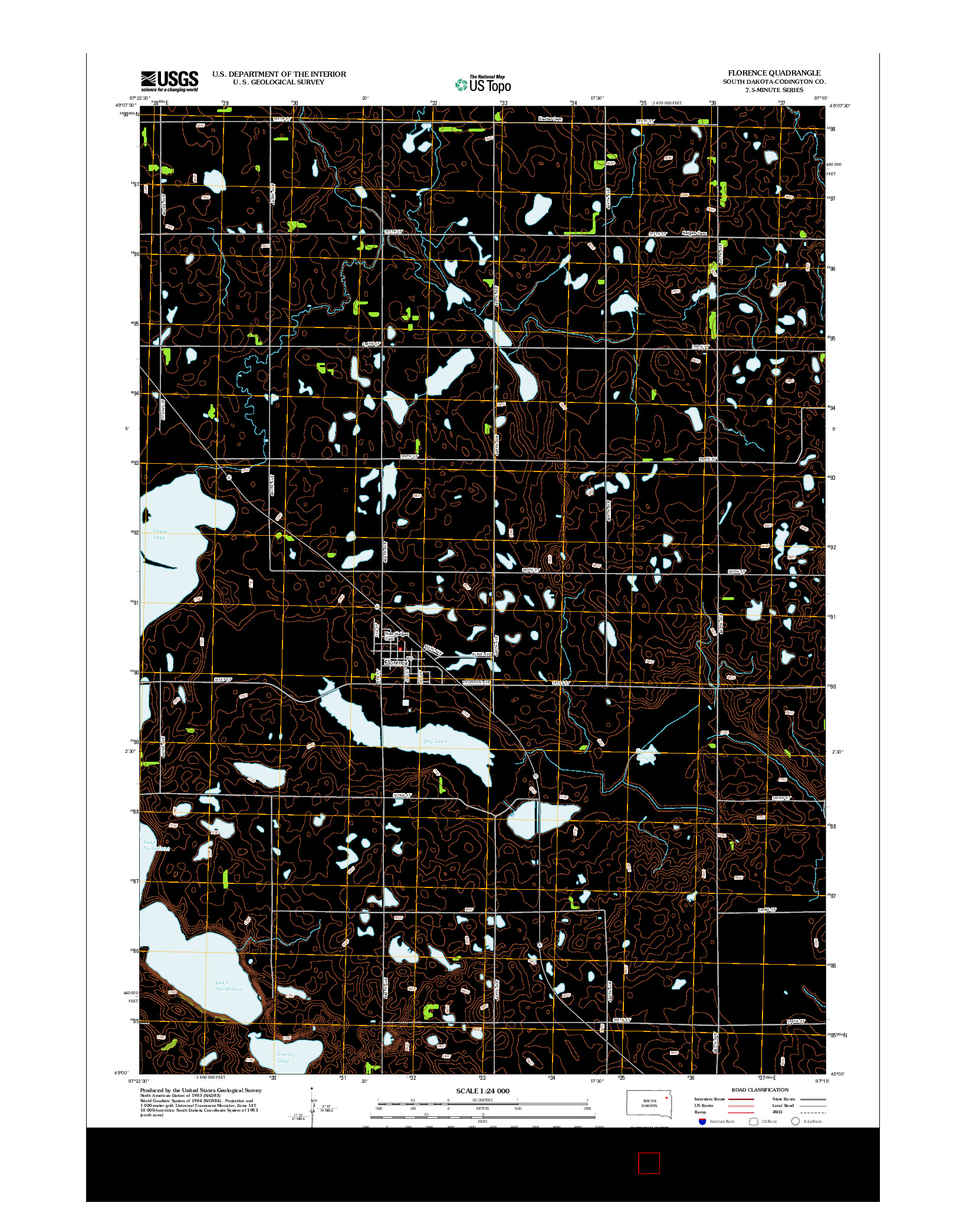 USGS US TOPO 7.5-MINUTE MAP FOR FLORENCE, SD 2012