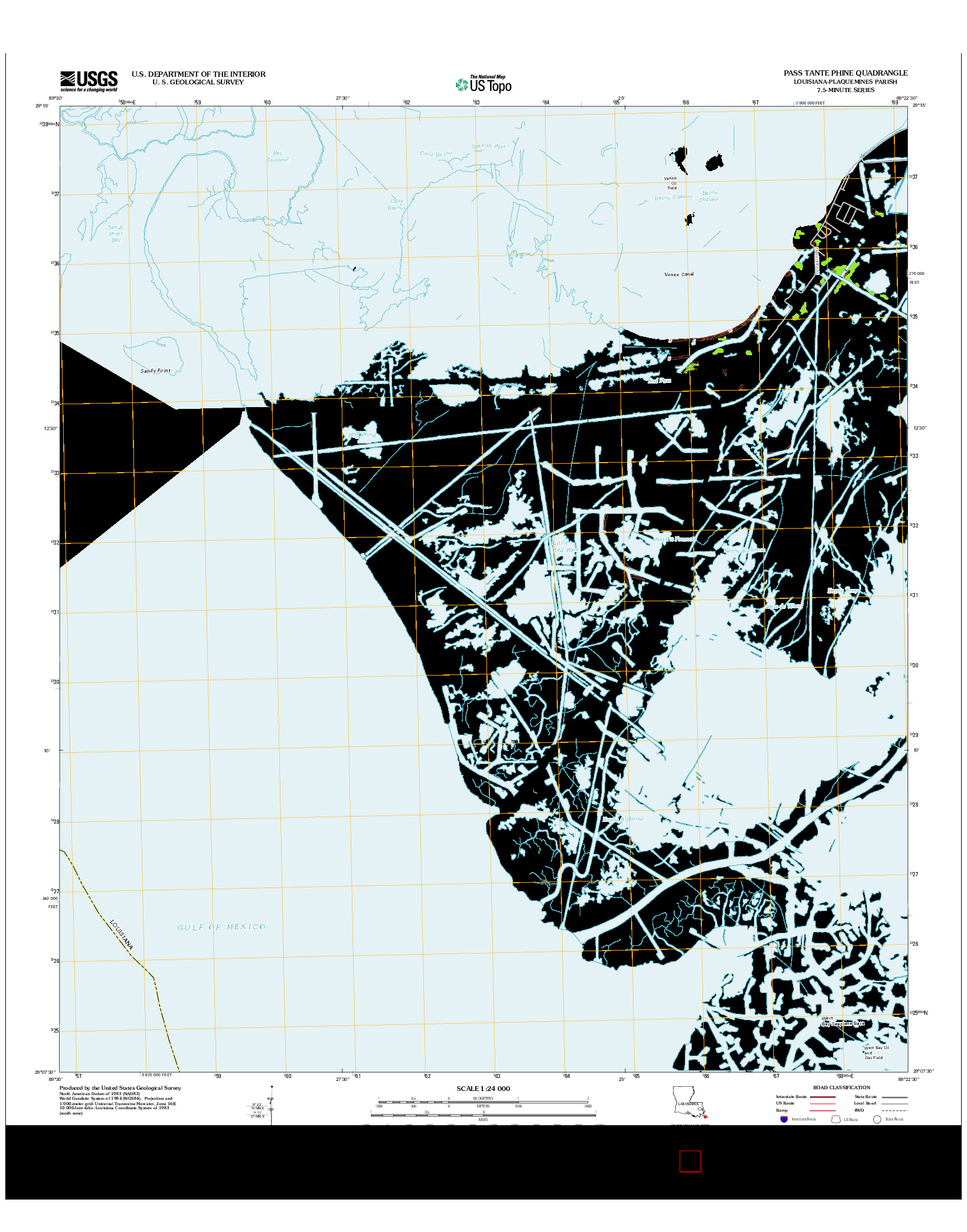 USGS US TOPO 7.5-MINUTE MAP FOR PASS TANTE PHINE, LA 2012