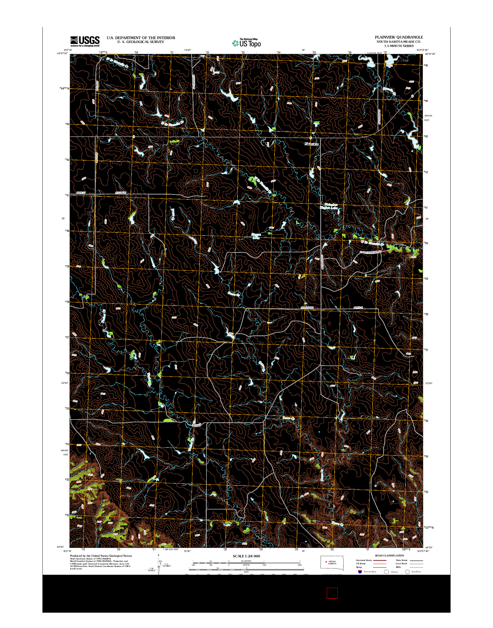 USGS US TOPO 7.5-MINUTE MAP FOR PLAINVIEW, SD 2012