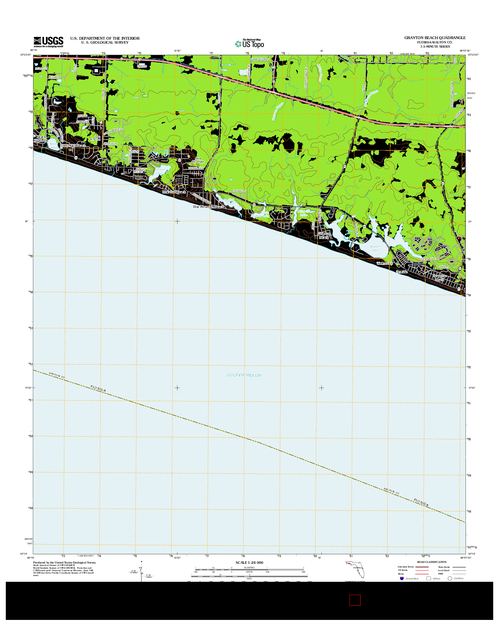 USGS US TOPO 7.5-MINUTE MAP FOR GRAYTON BEACH, FL 2012