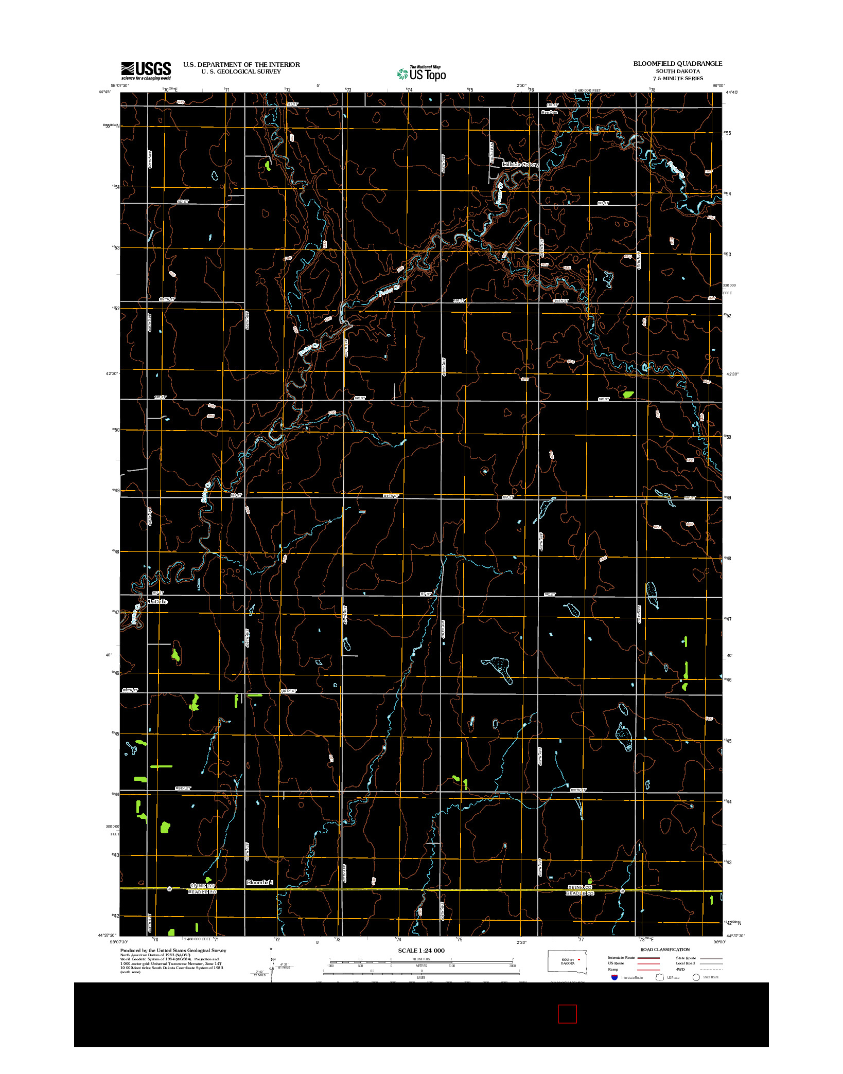 USGS US TOPO 7.5-MINUTE MAP FOR BLOOMFIELD, SD 2012