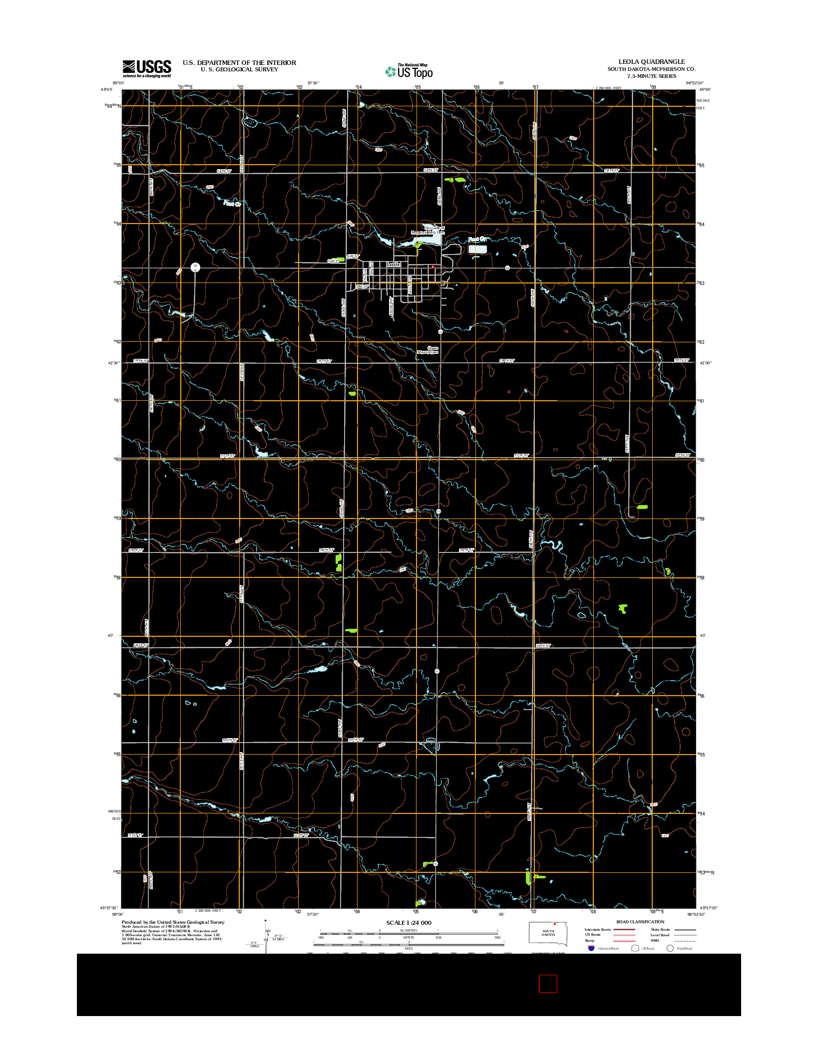 USGS US TOPO 7.5-MINUTE MAP FOR LEOLA, SD 2012