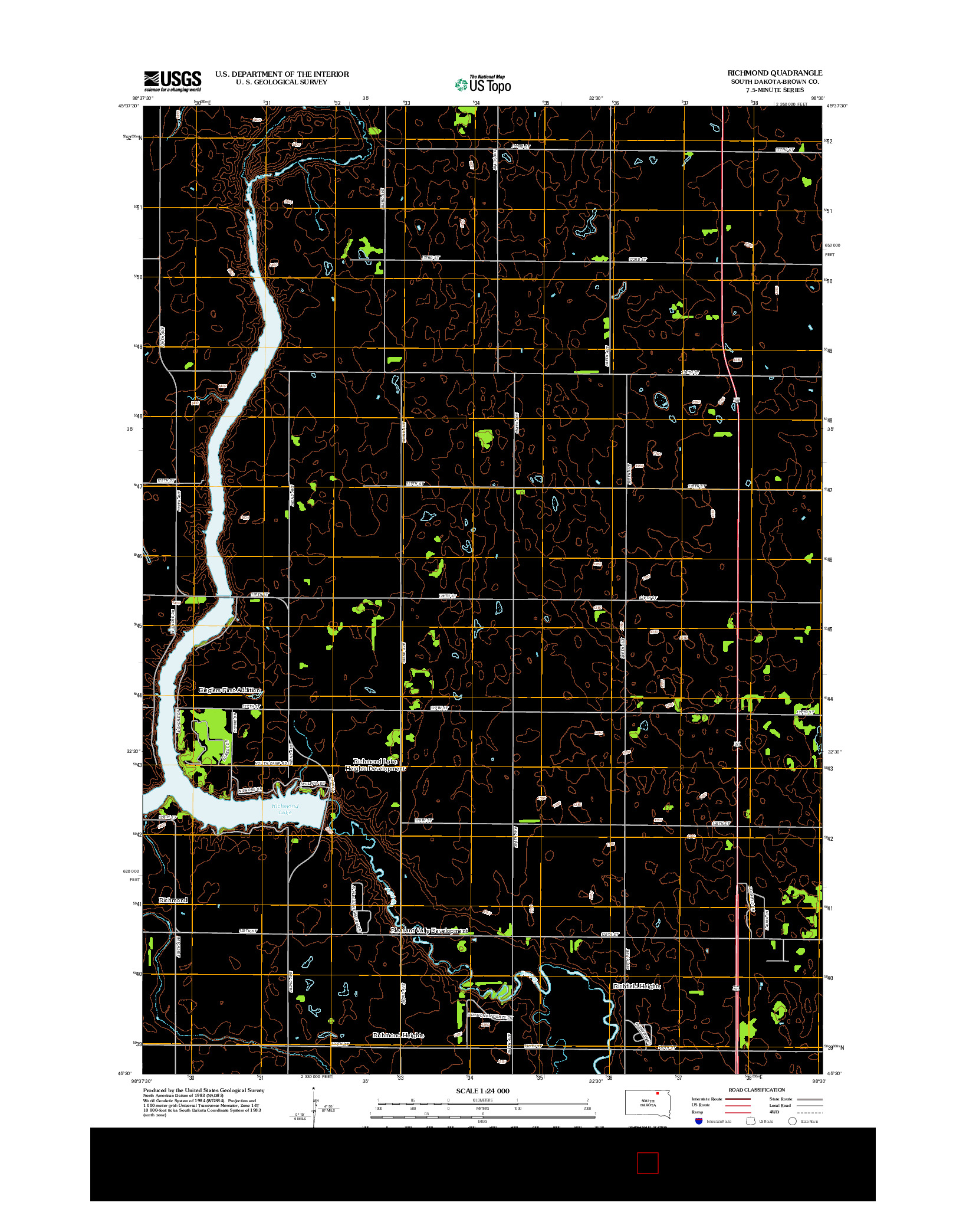 USGS US TOPO 7.5-MINUTE MAP FOR RICHMOND, SD 2012