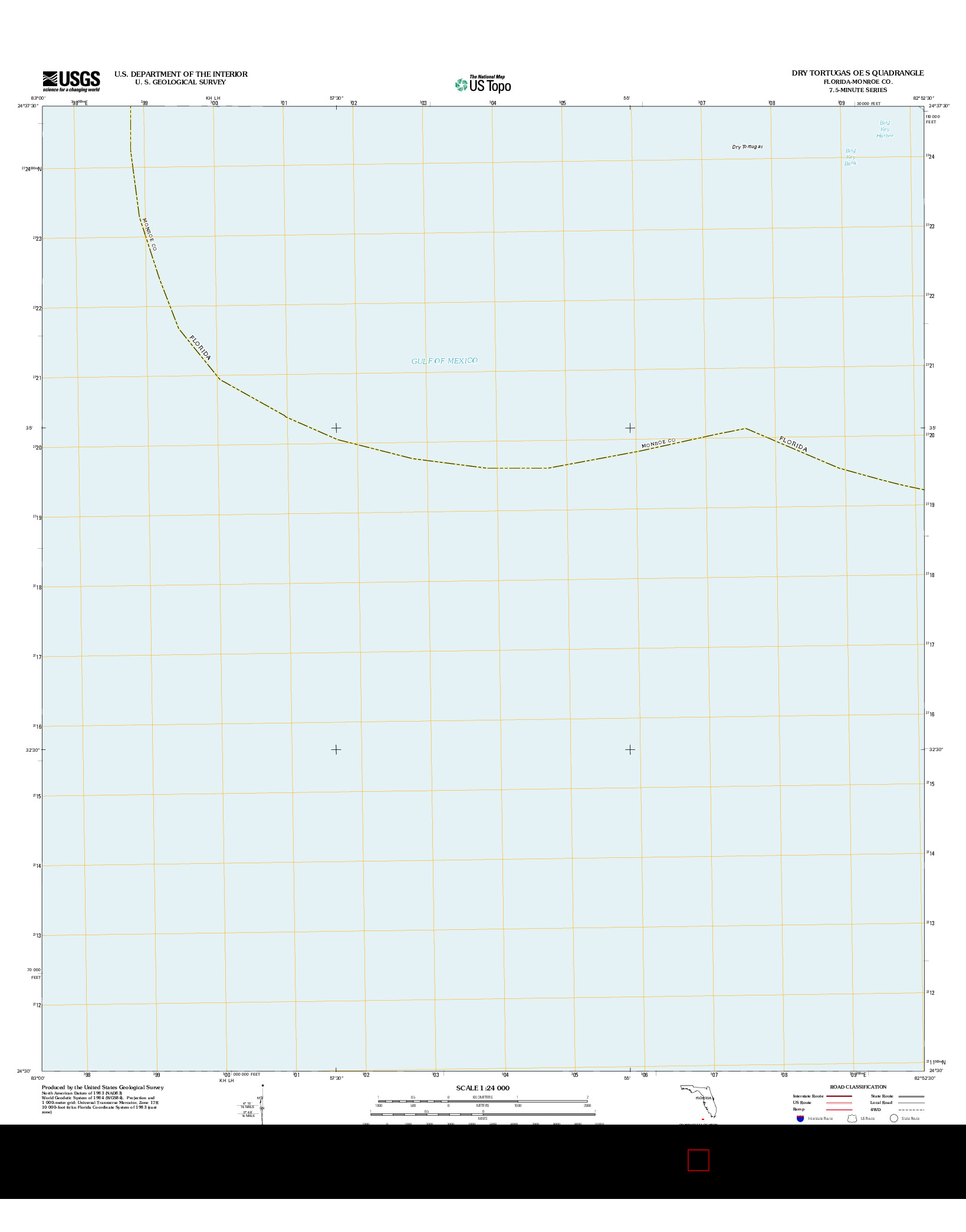 USGS US TOPO 7.5-MINUTE MAP FOR DRY TORTUGAS OE S, FL 2012