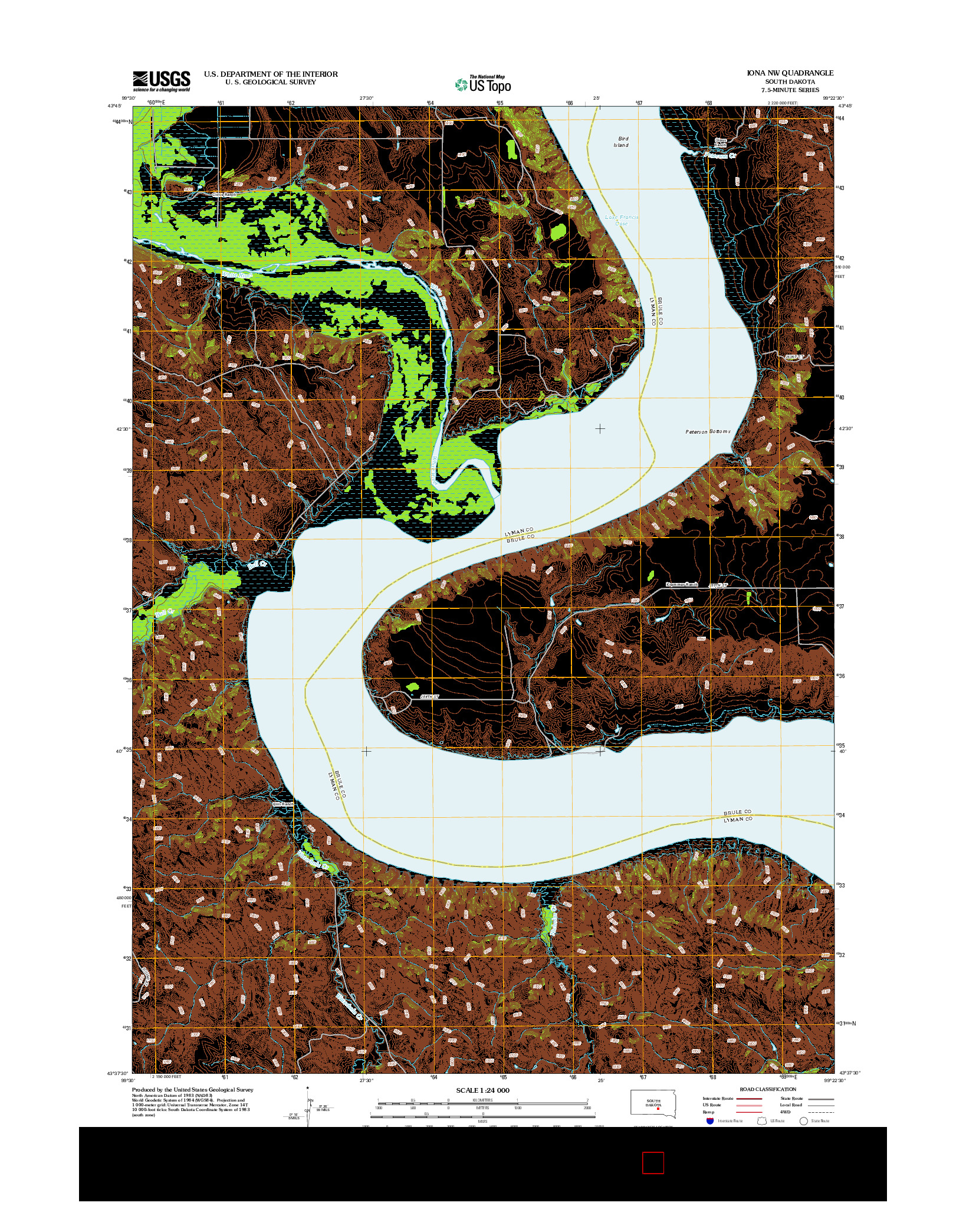 USGS US TOPO 7.5-MINUTE MAP FOR IONA NW, SD 2012