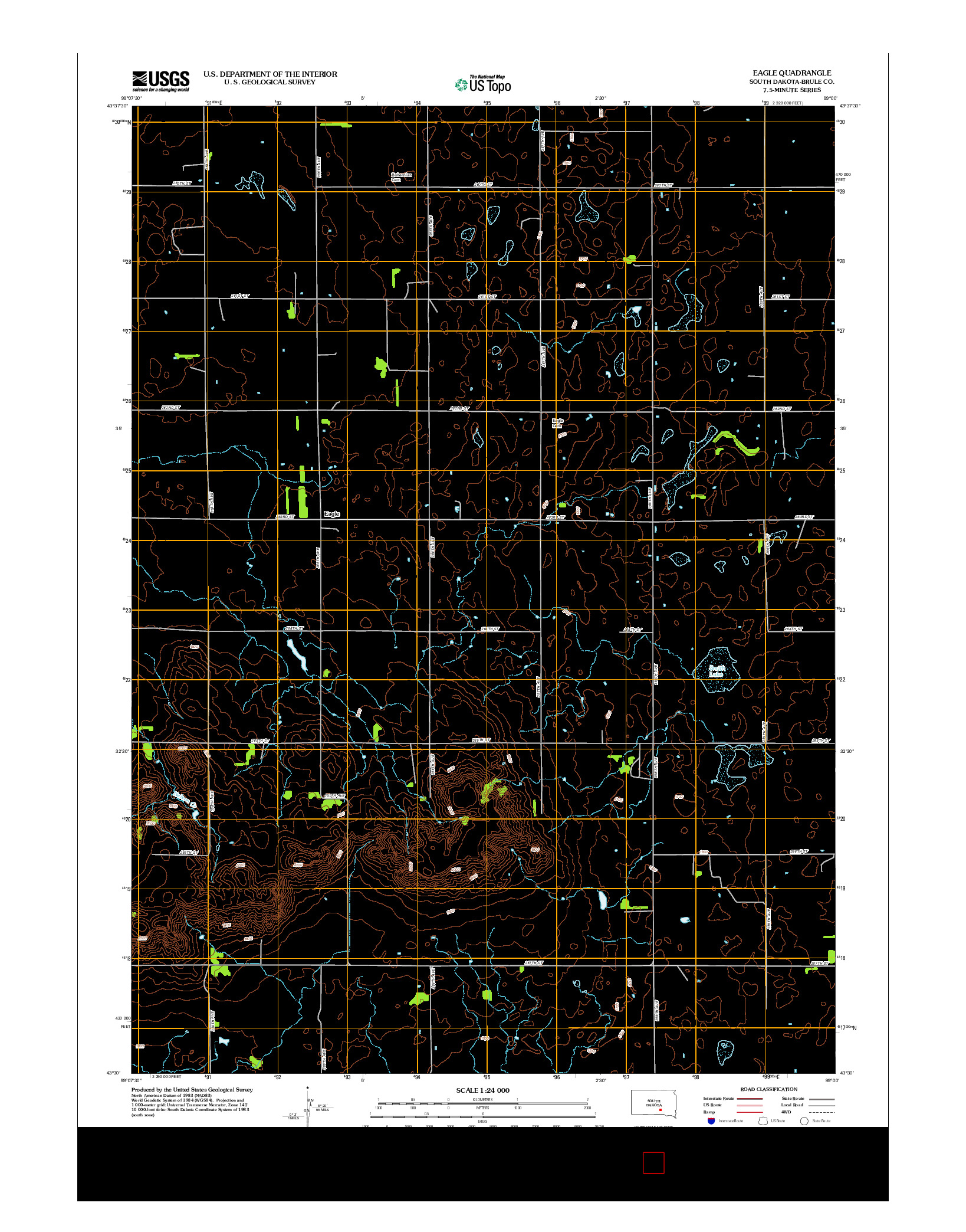 USGS US TOPO 7.5-MINUTE MAP FOR EAGLE, SD 2012