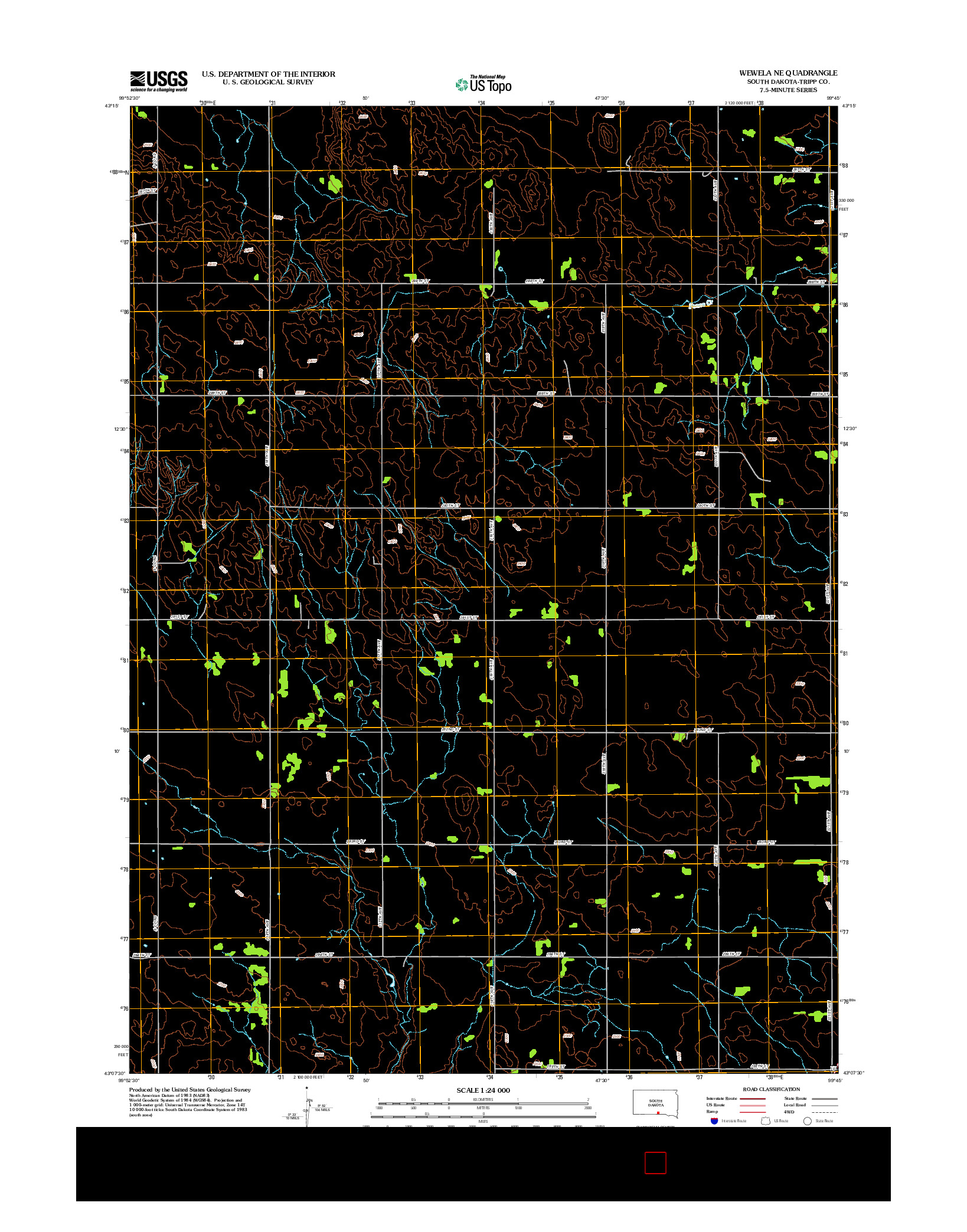 USGS US TOPO 7.5-MINUTE MAP FOR WEWELA NE, SD 2012