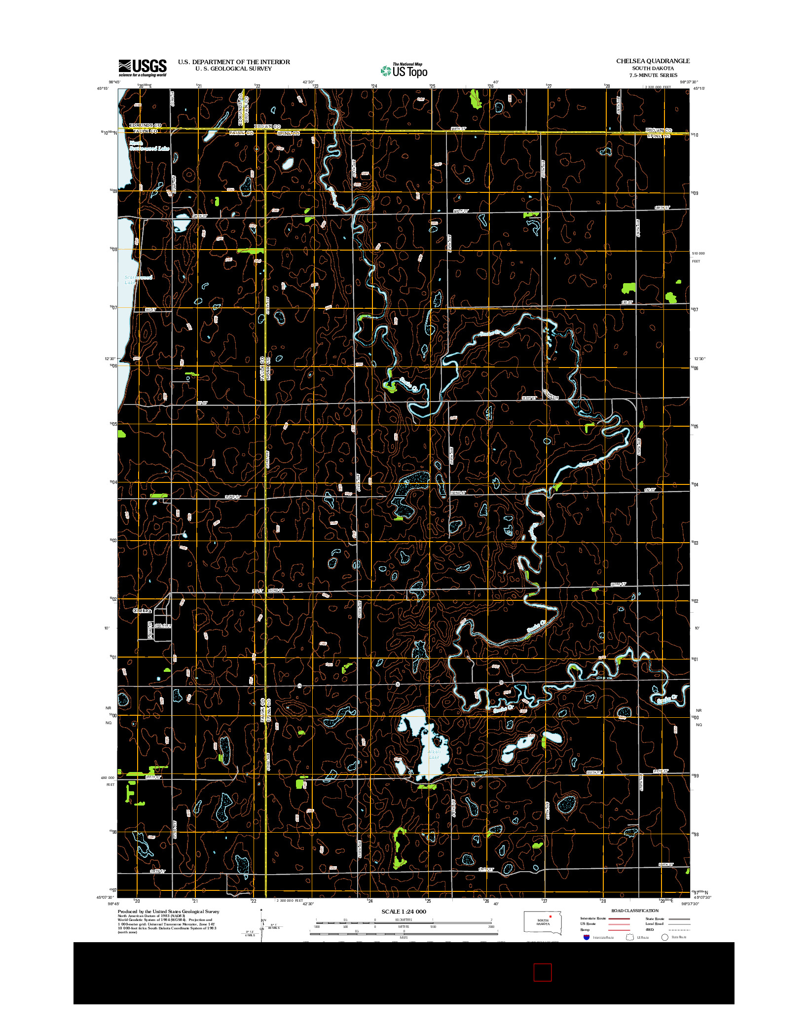 USGS US TOPO 7.5-MINUTE MAP FOR CHELSEA, SD 2012
