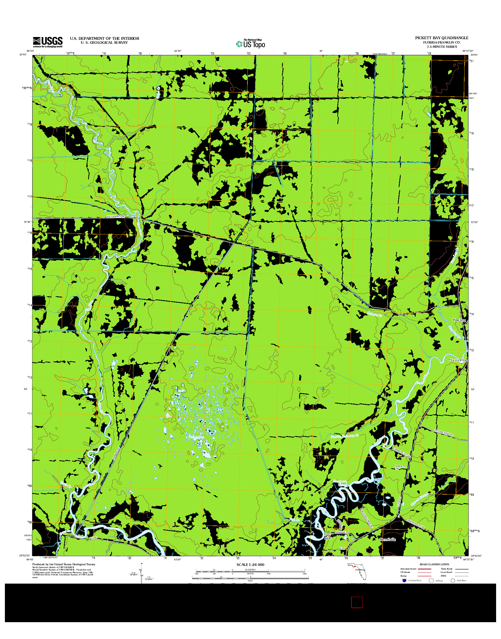 USGS US TOPO 7.5-MINUTE MAP FOR PICKETT BAY, FL 2012