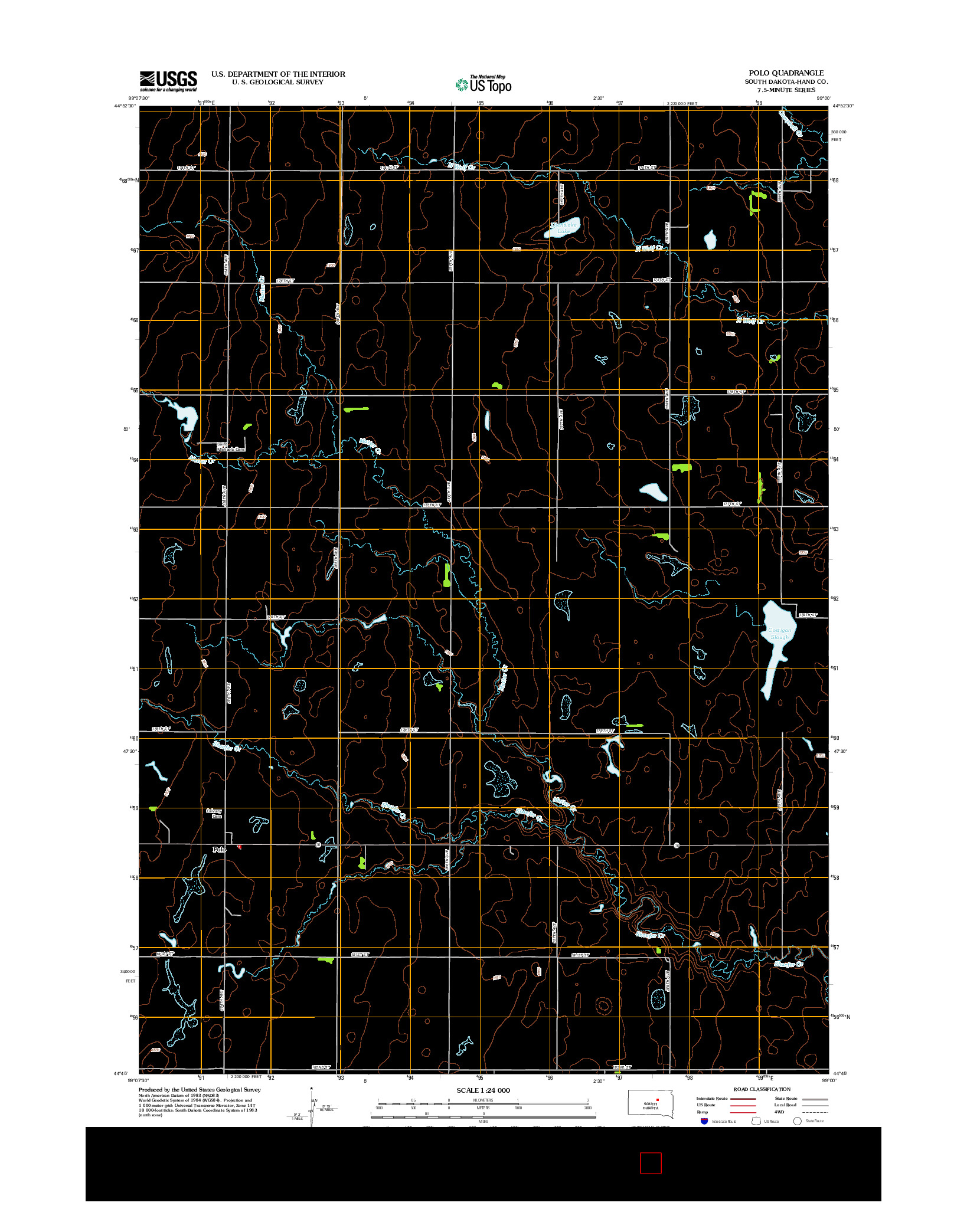 USGS US TOPO 7.5-MINUTE MAP FOR POLO, SD 2012