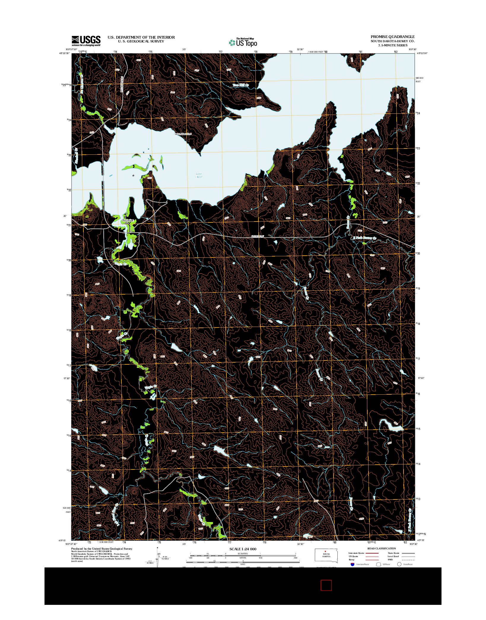 USGS US TOPO 7.5-MINUTE MAP FOR PROMISE, SD 2012