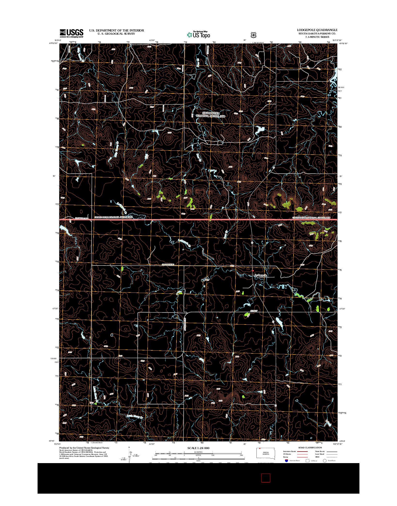 USGS US TOPO 7.5-MINUTE MAP FOR LODGEPOLE, SD 2012