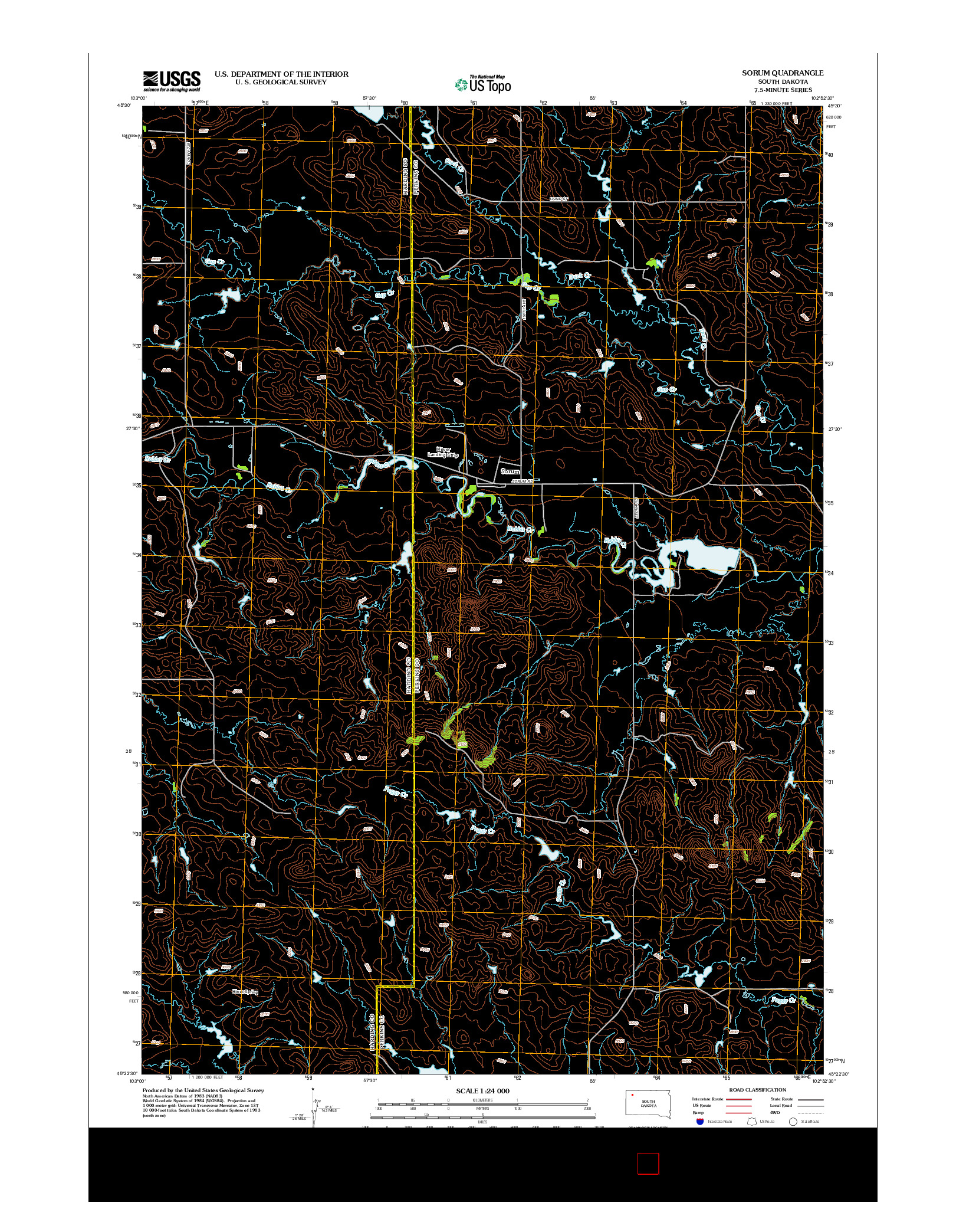USGS US TOPO 7.5-MINUTE MAP FOR SORUM, SD 2012