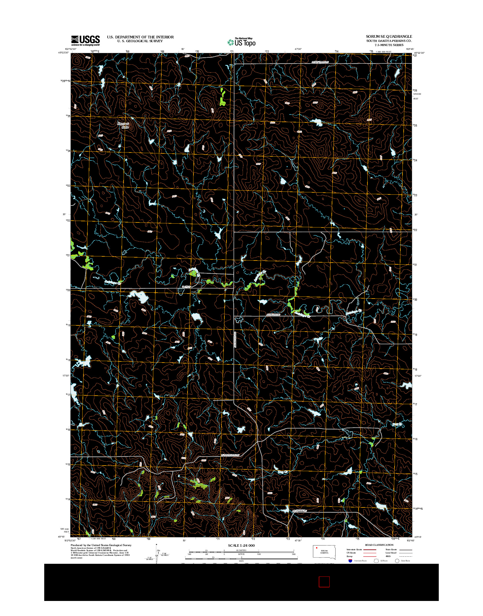 USGS US TOPO 7.5-MINUTE MAP FOR SORUM SE, SD 2012