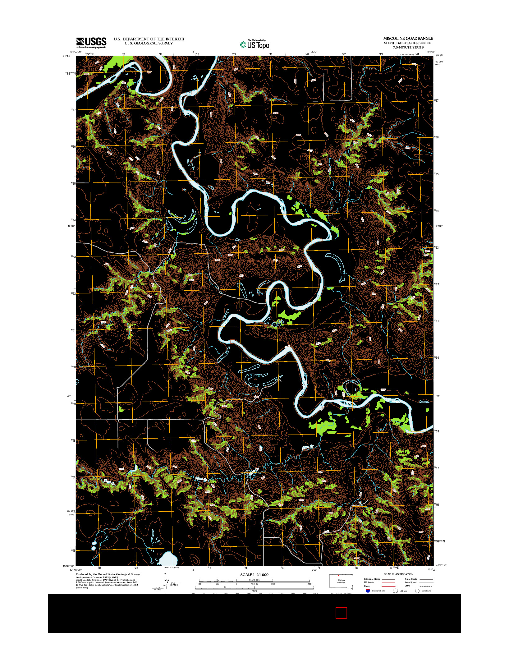 USGS US TOPO 7.5-MINUTE MAP FOR MISCOL NE, SD 2012