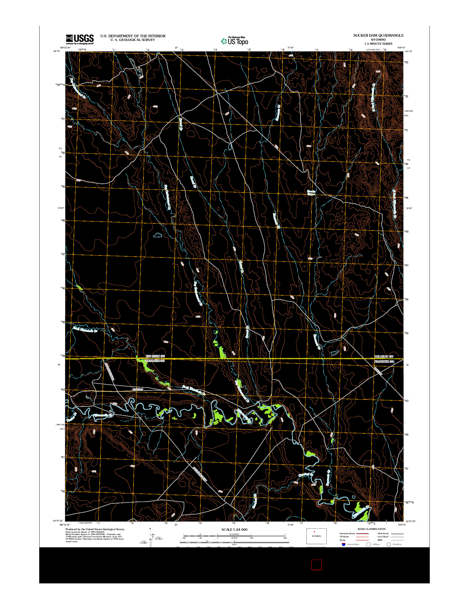 USGS US TOPO 7.5-MINUTE MAP FOR SUCKER DAM, WY 2012