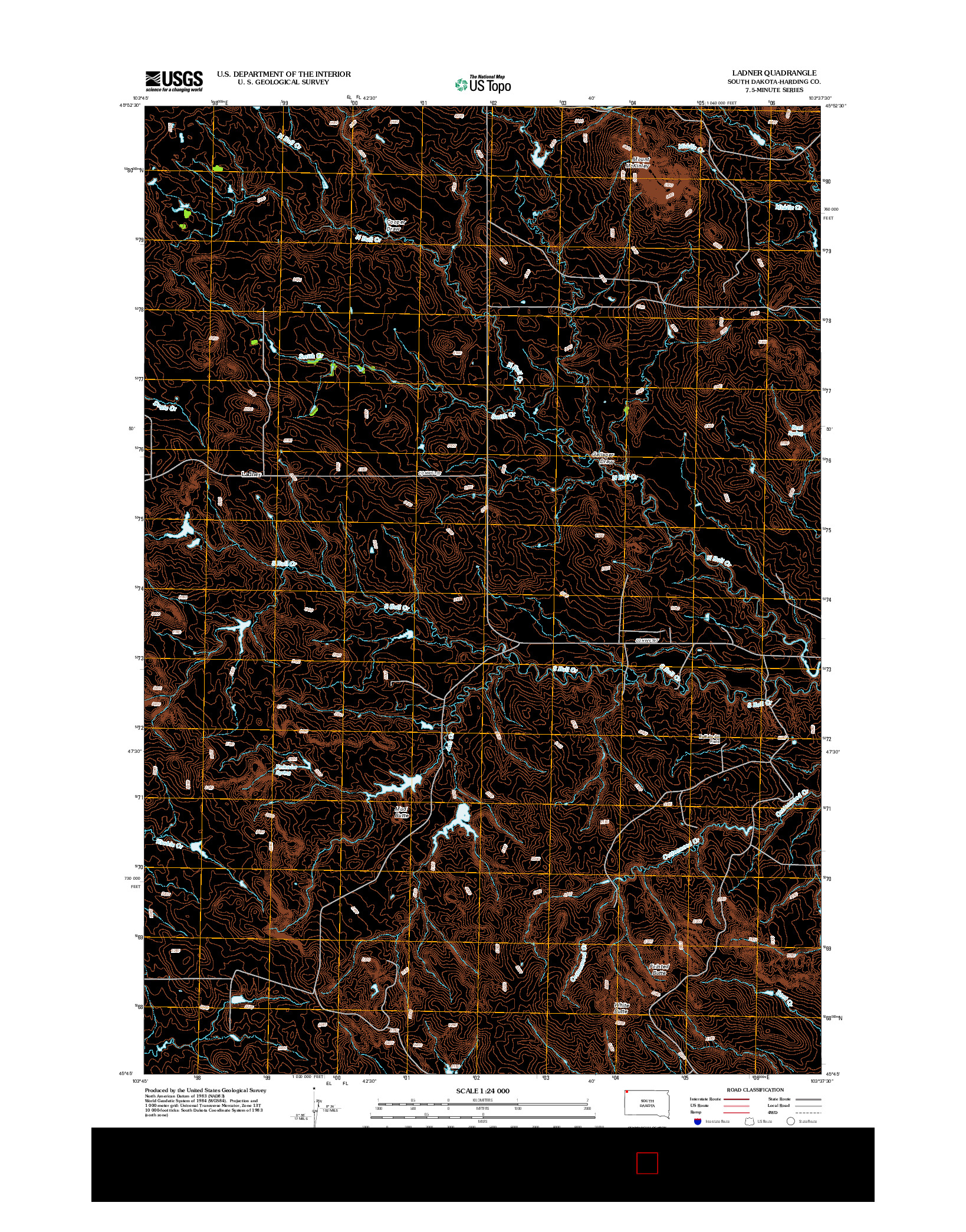 USGS US TOPO 7.5-MINUTE MAP FOR LADNER, SD 2012