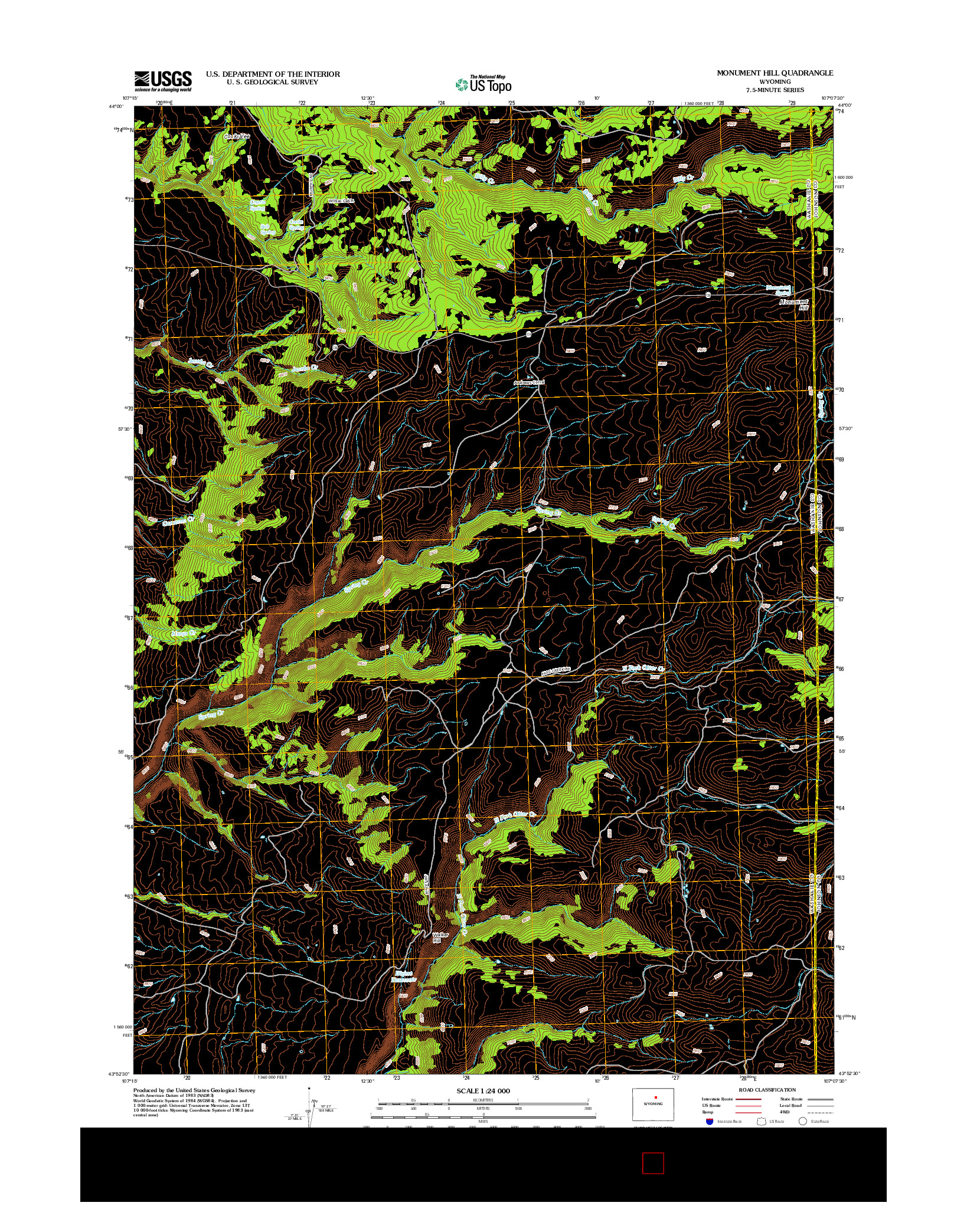USGS US TOPO 7.5-MINUTE MAP FOR MONUMENT HILL, WY 2012