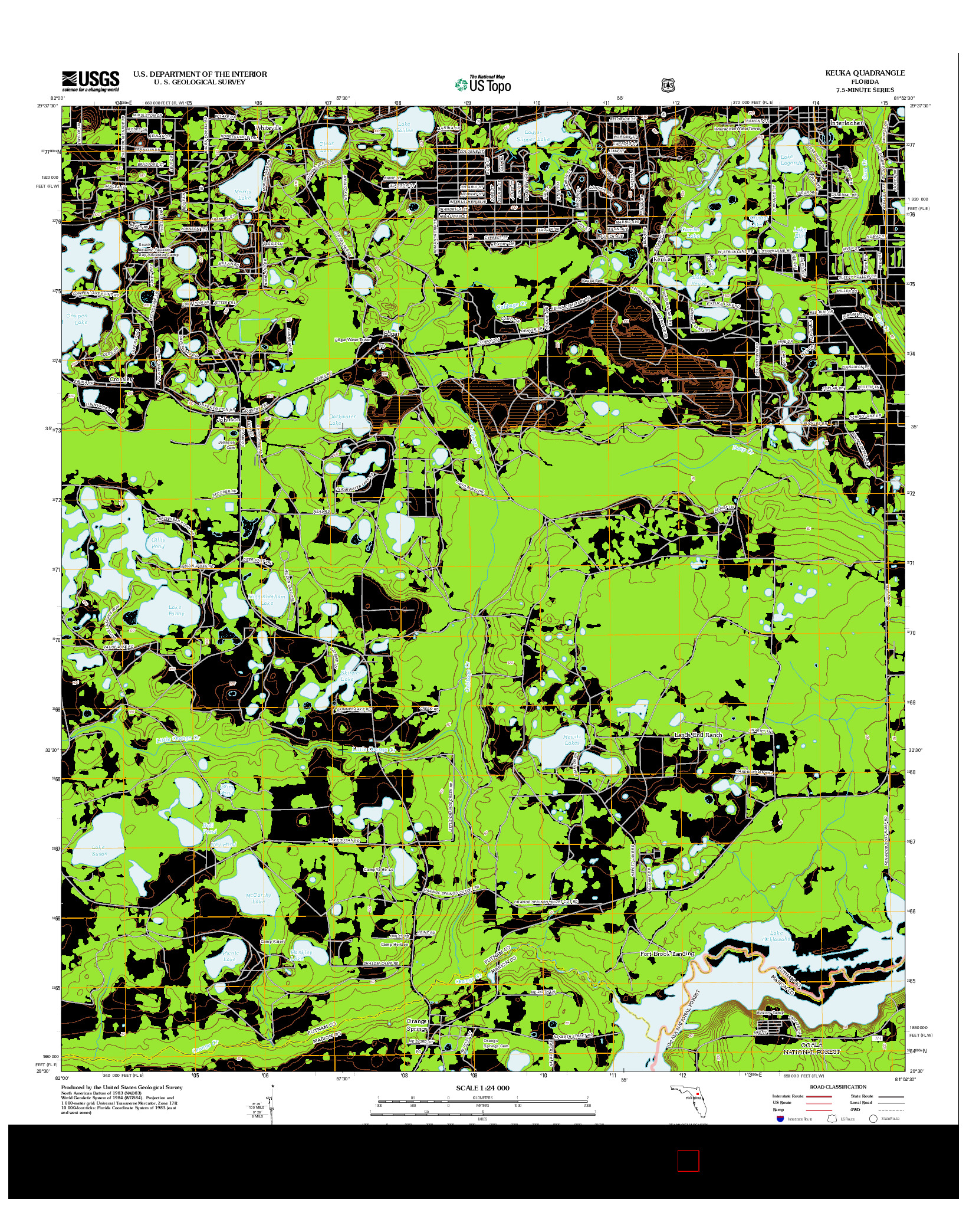 USGS US TOPO 7.5-MINUTE MAP FOR KEUKA, FL 2012