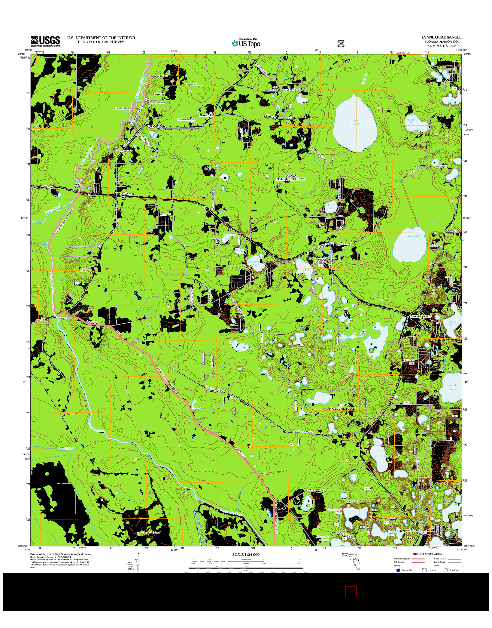 USGS US TOPO 7.5-MINUTE MAP FOR LYNNE, FL 2012