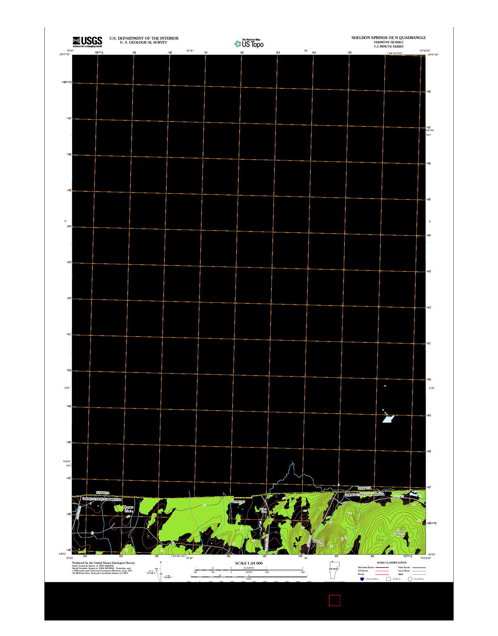 USGS US TOPO 7.5-MINUTE MAP FOR SHELDON SPRINGS OE N, VT-QC 2012
